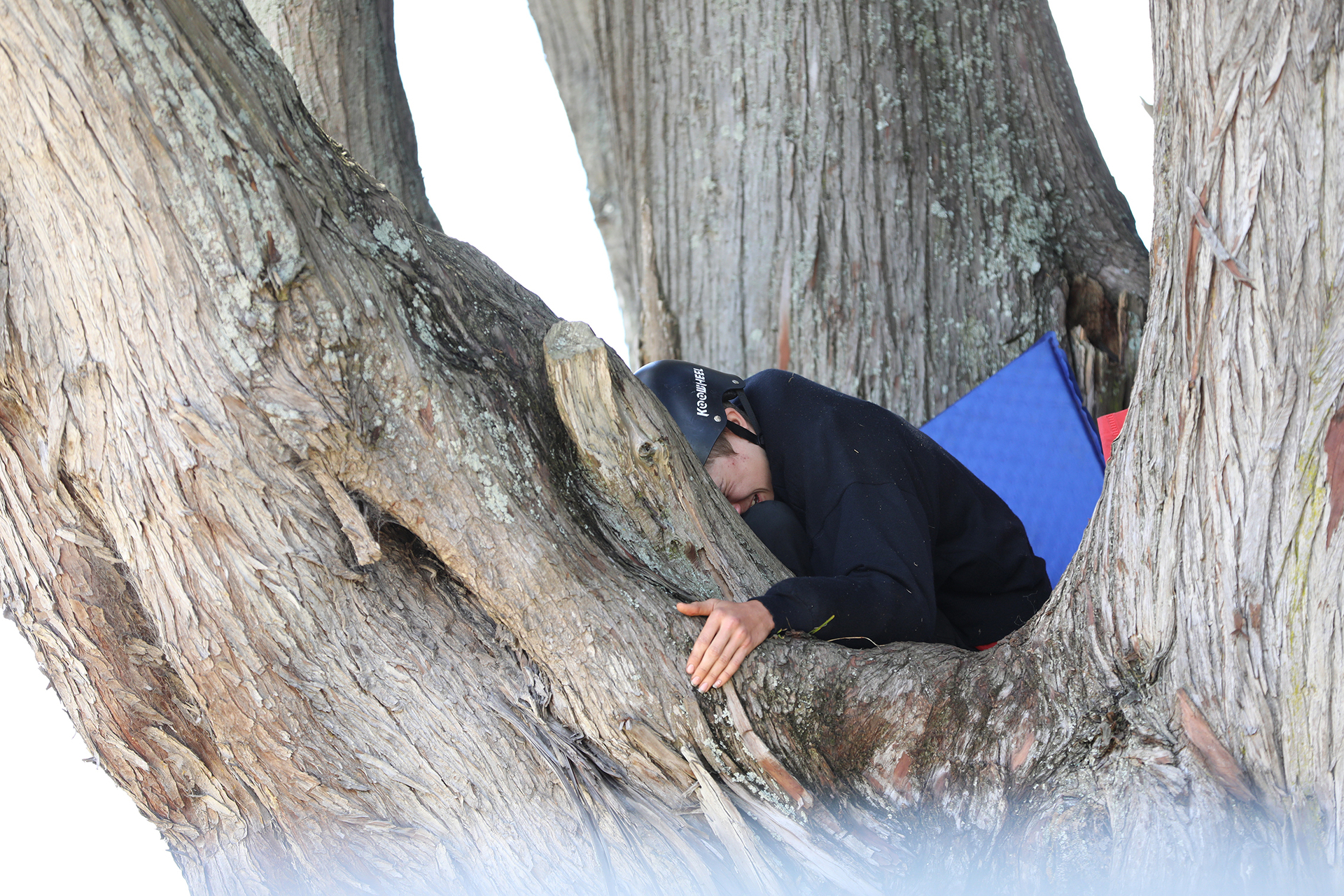 Caleb Azor, 18, is emotional minutes before he is arrested. Photo / Hayden Woodward