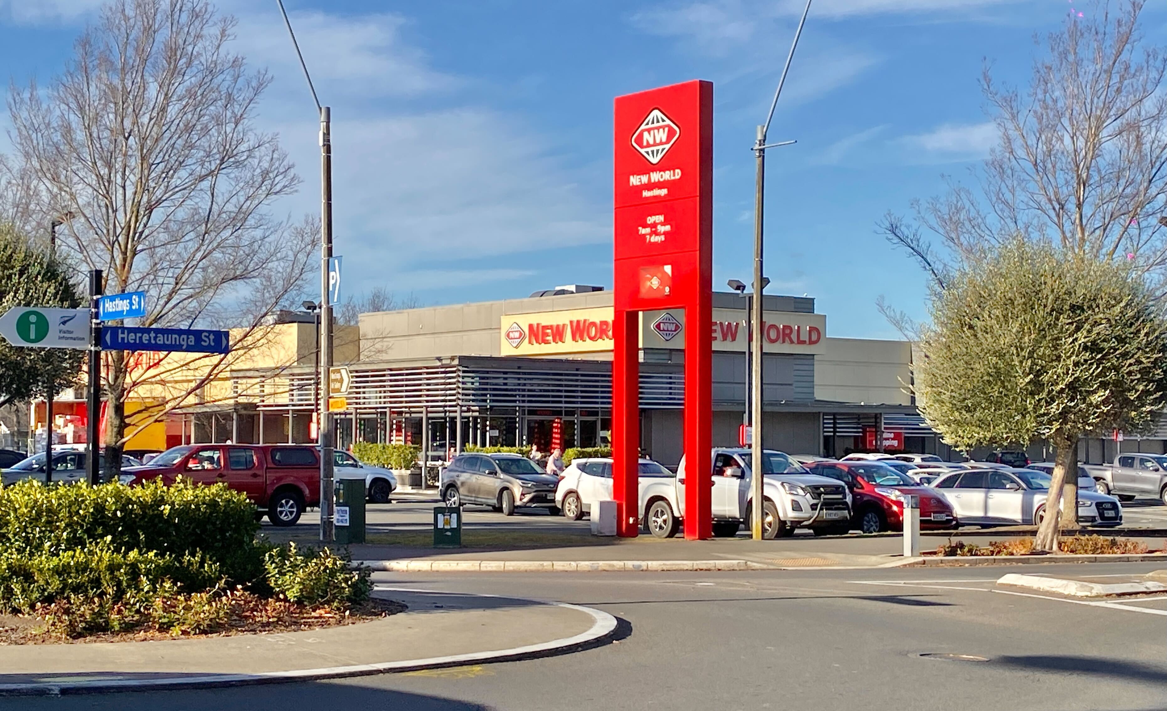 The Hawke's Bay couple claimed their $7 million prize at the busy Hastings New World. Photo / Warren Buckland