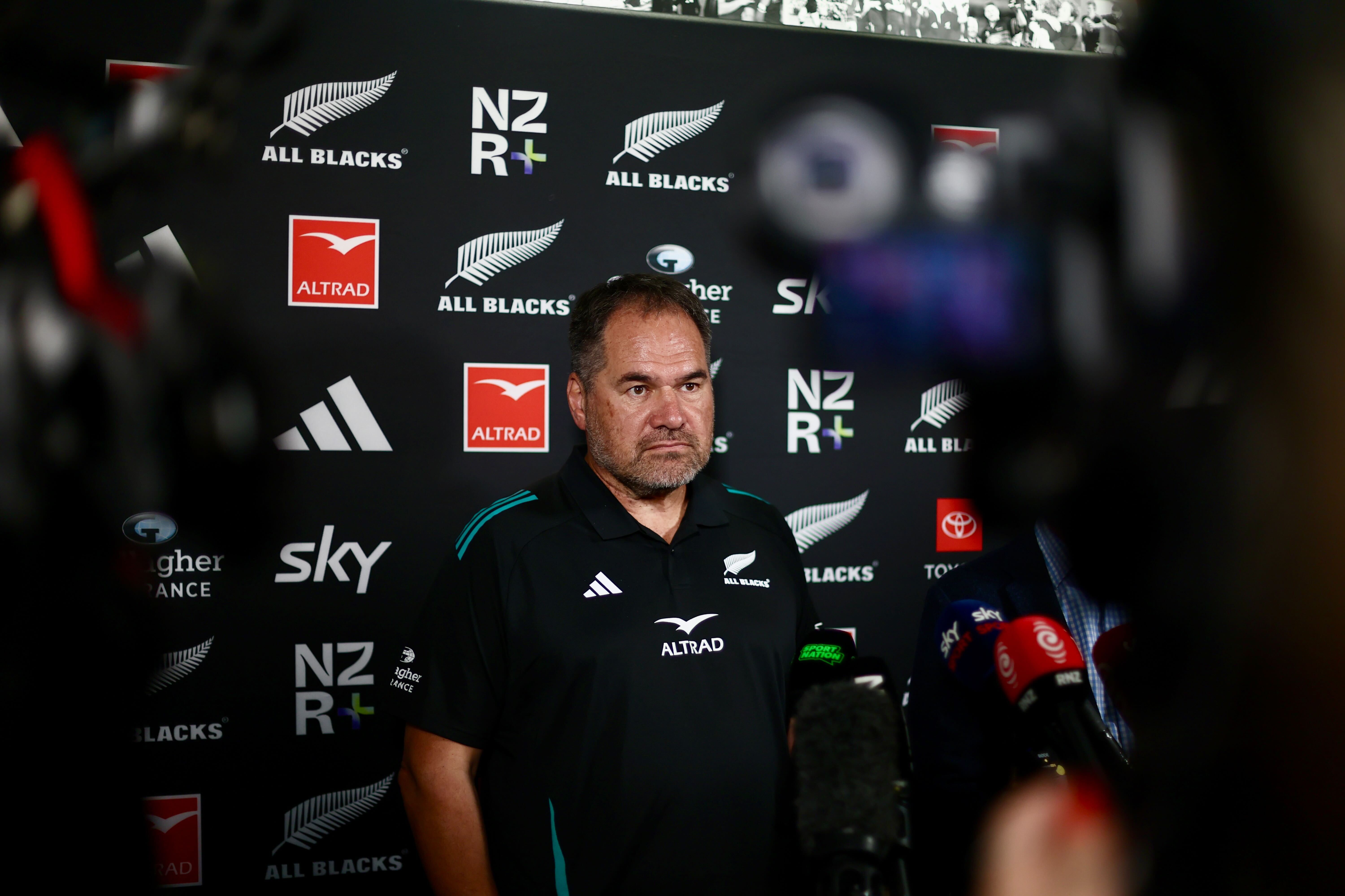 All Blacks coach Dave Rennie makes his first public appearance since being named in the role. Photo / Dean Purcell