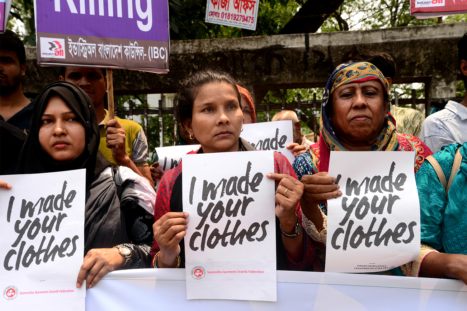Industry All Bangladesh Council activists protest to demanding safe workplace for garments workers to mark the sixth anniversary of the of the Rana Plaza building collapse disaster in front of National Press Club in Dhaka, Bangladesh. On April 24, 2019. Photo / Getty Images