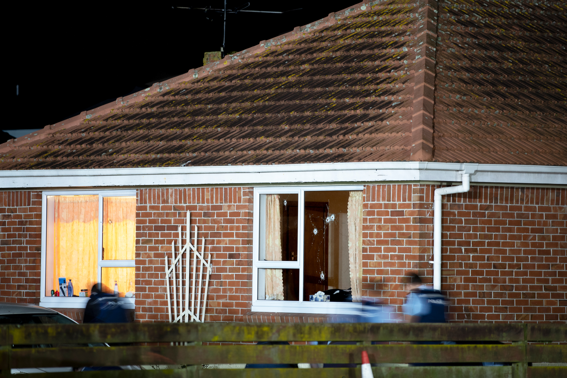 The house in Manukau that was the target of a shooting last night. Photo / Hayden Woodward