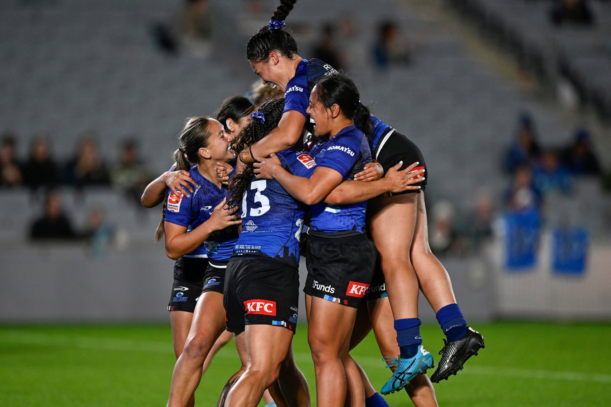 The Blues won their second-straight Super Rugby Aupiki title. Photo / Photosport