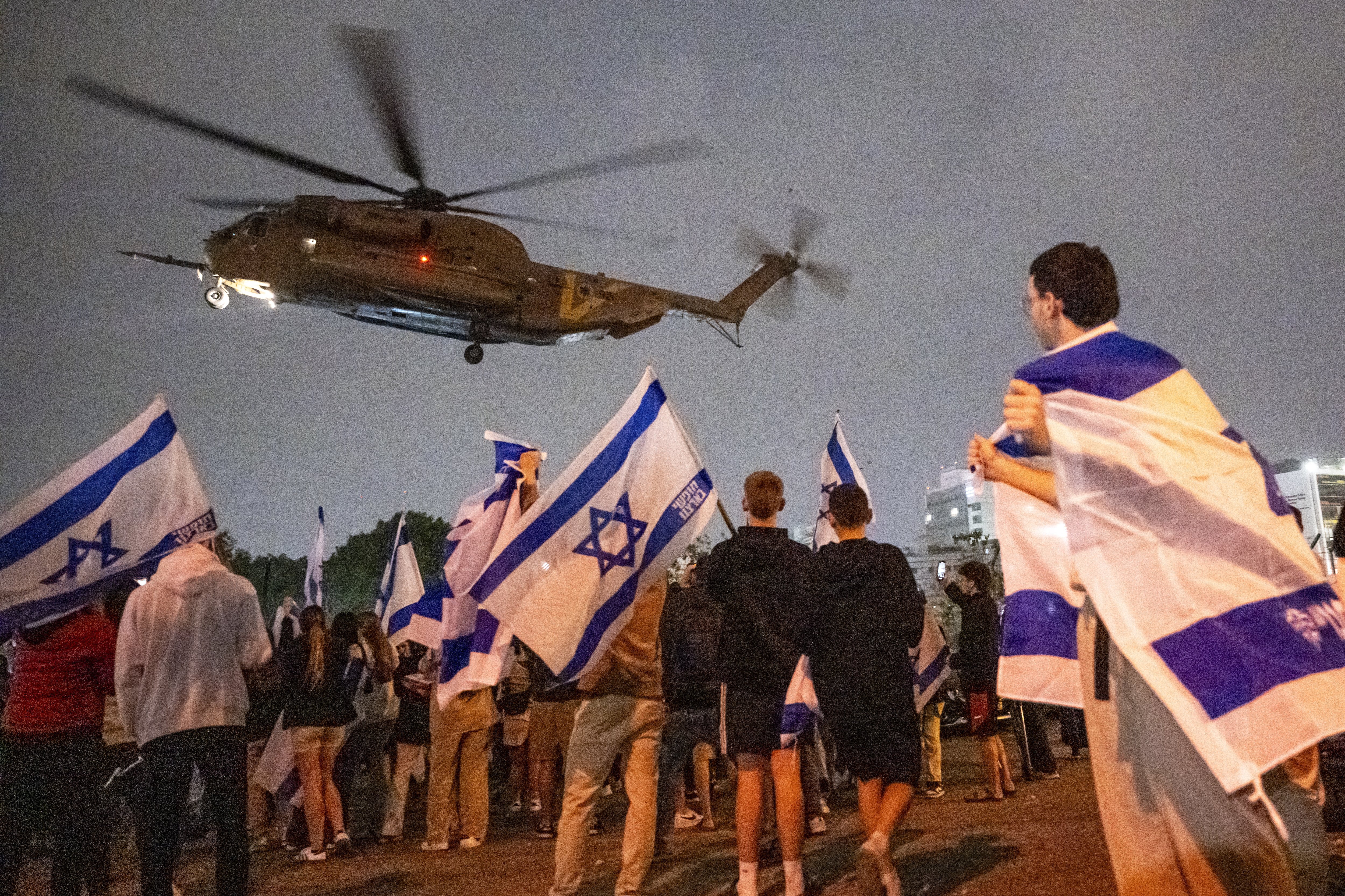 Israelis greet the return of hostages taken in the October 7 atrocities. Photo / Getty Images