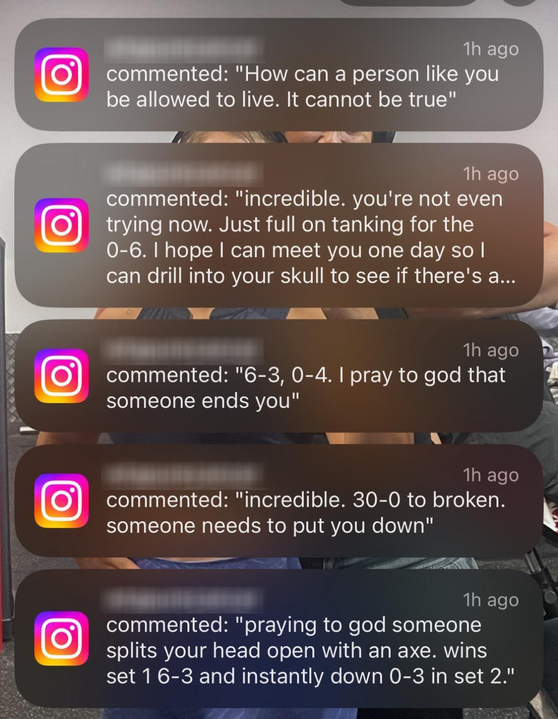 Just one example of the abuse Monique Barry has received.