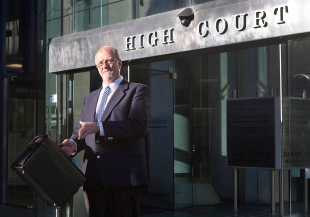 Mark Lundy outside the High Court in Wellington in 2015.