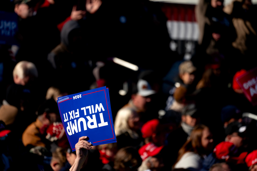 A Trump rally in the last week of the campaign. Photo / Getty Images