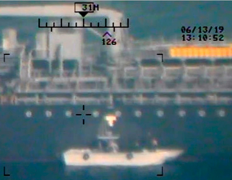 The US says the new images prove Iran was behind the attacks. Photo / AP