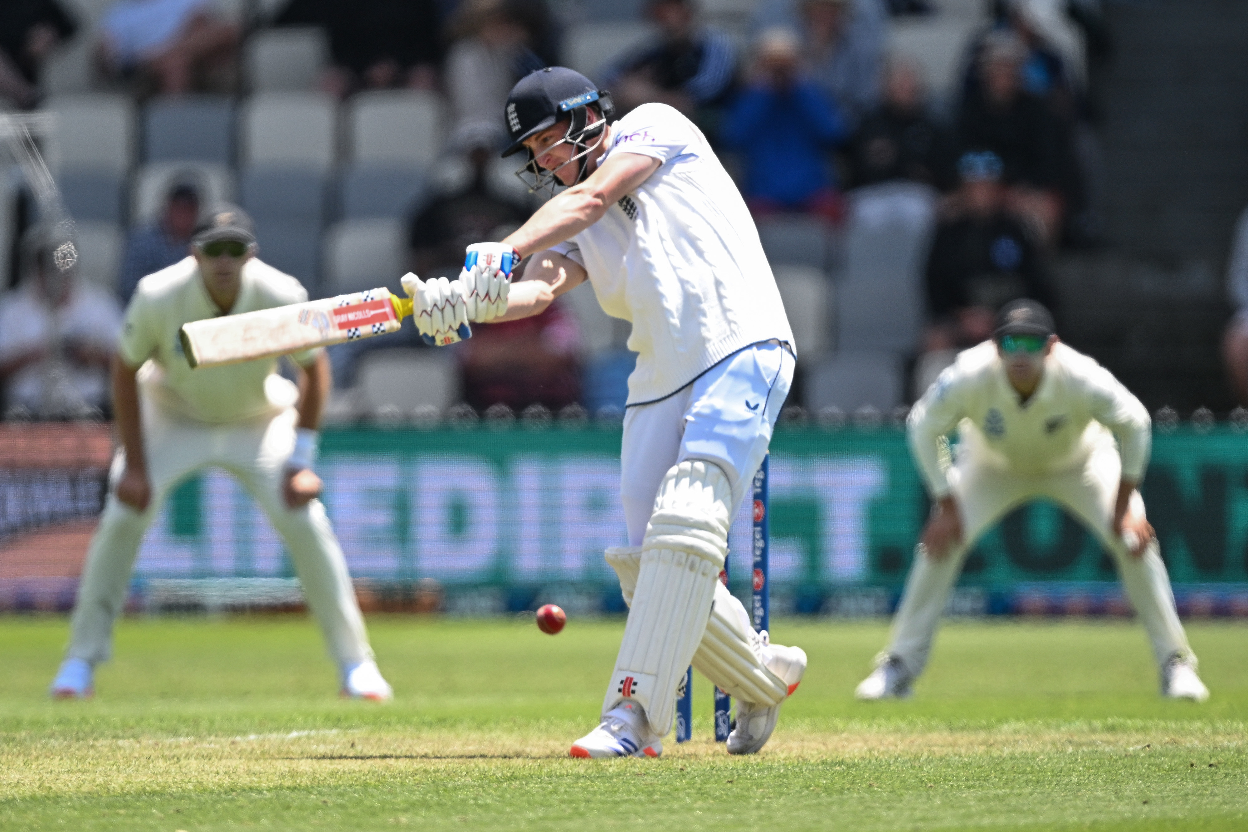 Harry Brook batting on the first day of the second test. Photo / Photosport