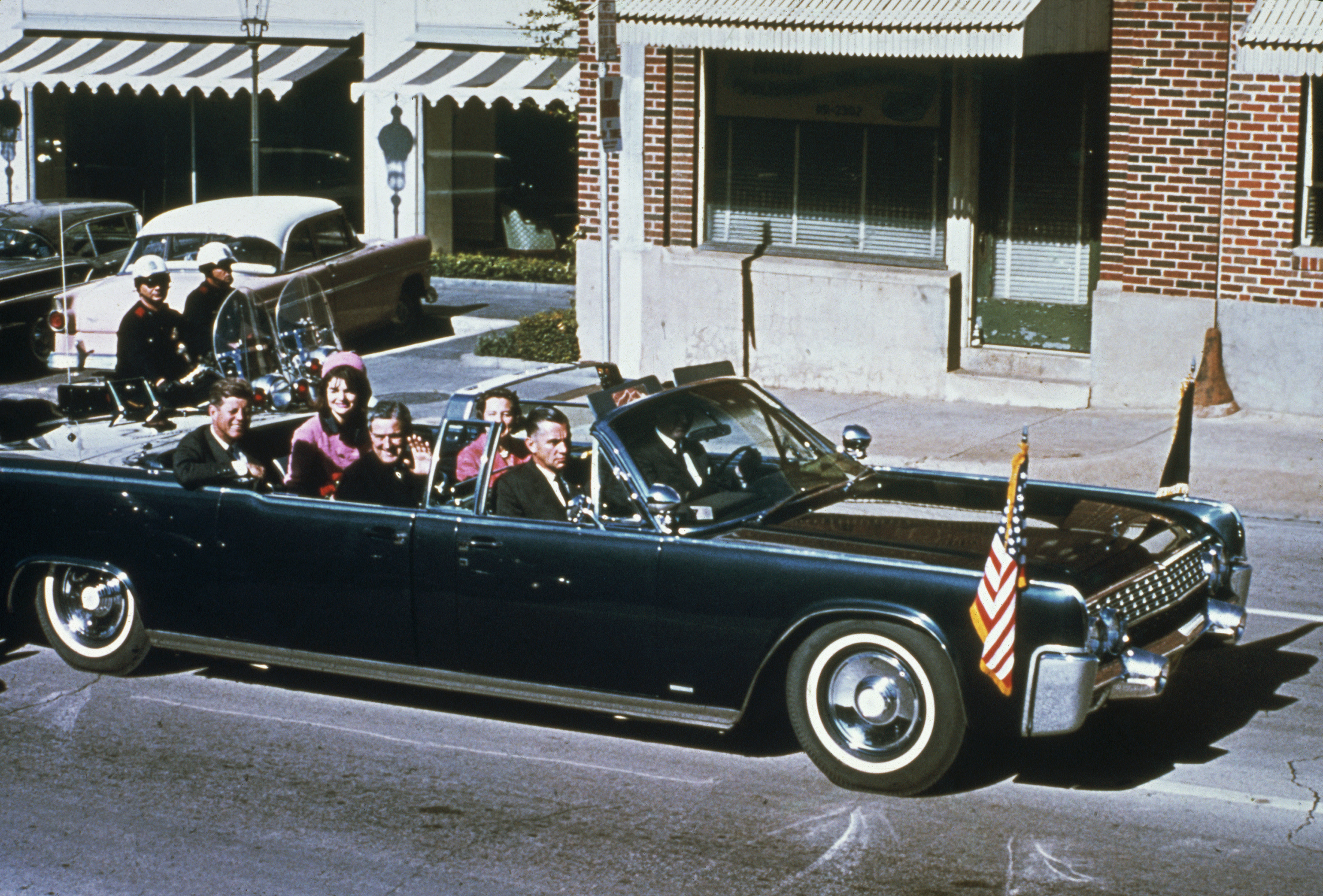 President John F. Kennedy was assassinated while travelling in a motorcade in Texas in 1963. Photo / Getty Images 