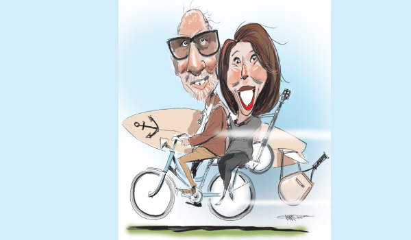 Auckland mayor Wayne Brown and wife Toni. Illustration / Rod Emmerson