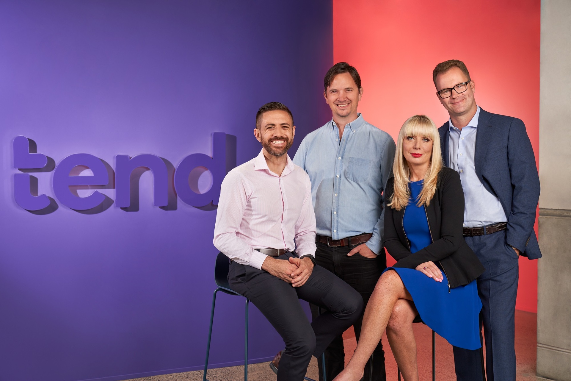 Tend co-founders Dr Mataroria Lyndon, Josh Robb, Cecilia Robinson and James Robinson. Photo / Supplied