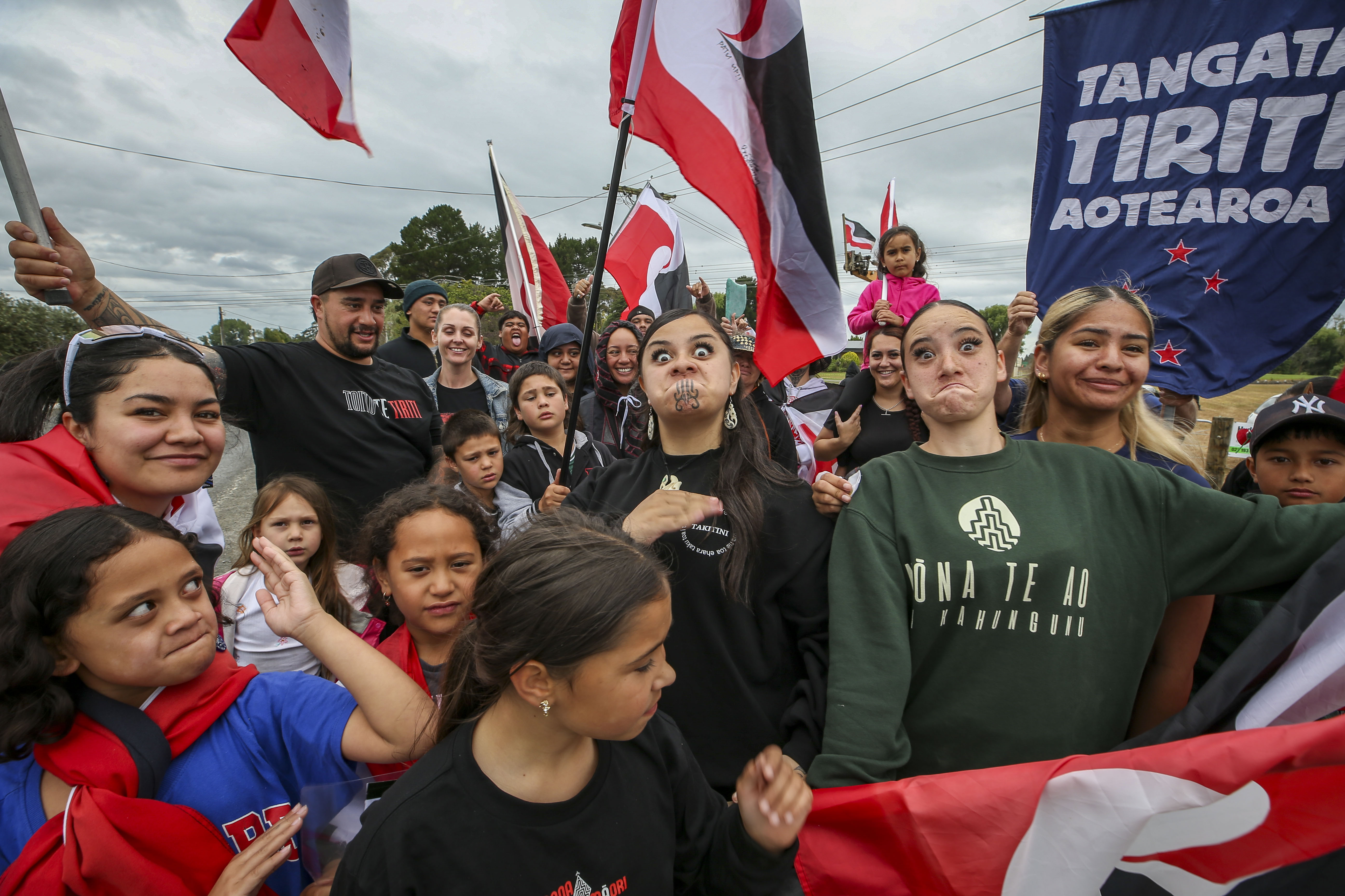 Waiohiki locals of all ages came to back the hīkoi. Photo / Paul Taylor