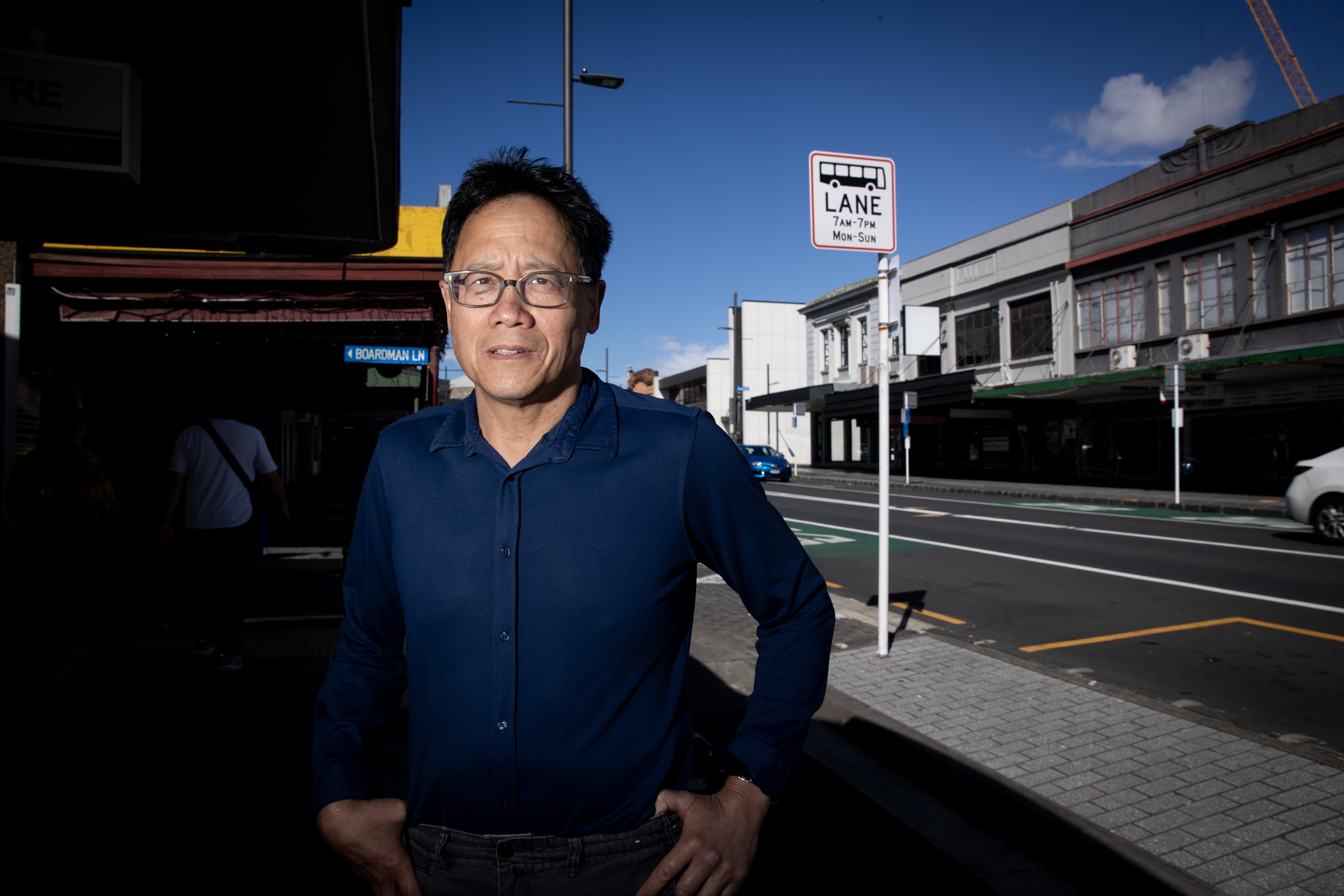 Dr Andrew Wong from the Newton Medical Centre is up in arms about moves by AT to remove general parking and restrict loading zones on Karangahape Rd. Photo / Dean Purcell