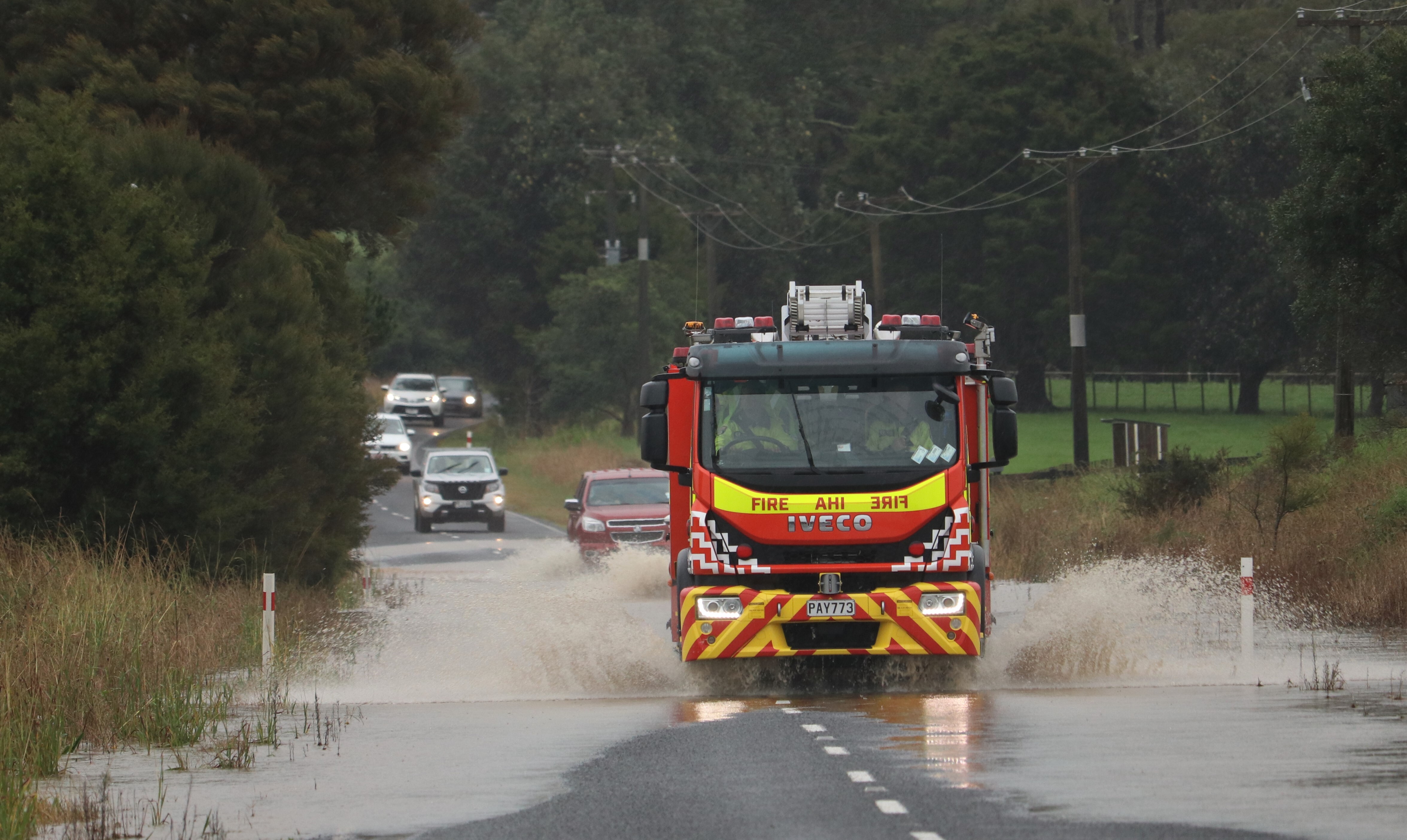 Flooding in the Waimate North area. Photo / Peter de Graaf