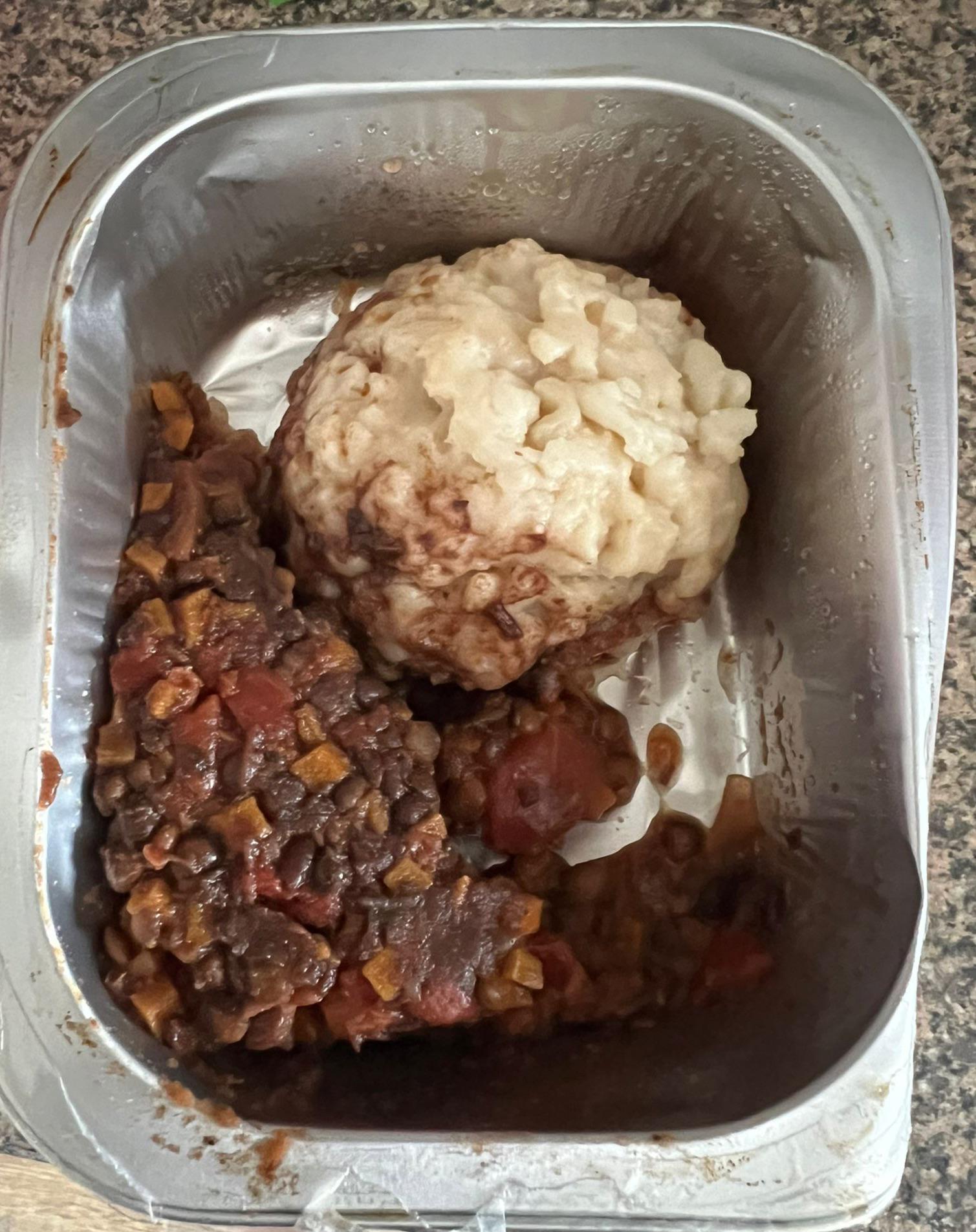 A school lunch described as 