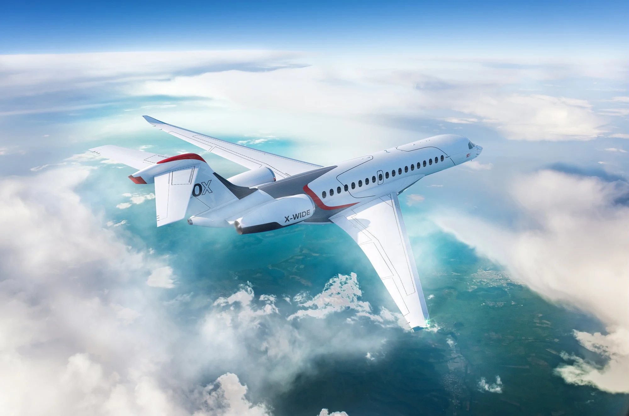 The Dassault Falcon 10X.