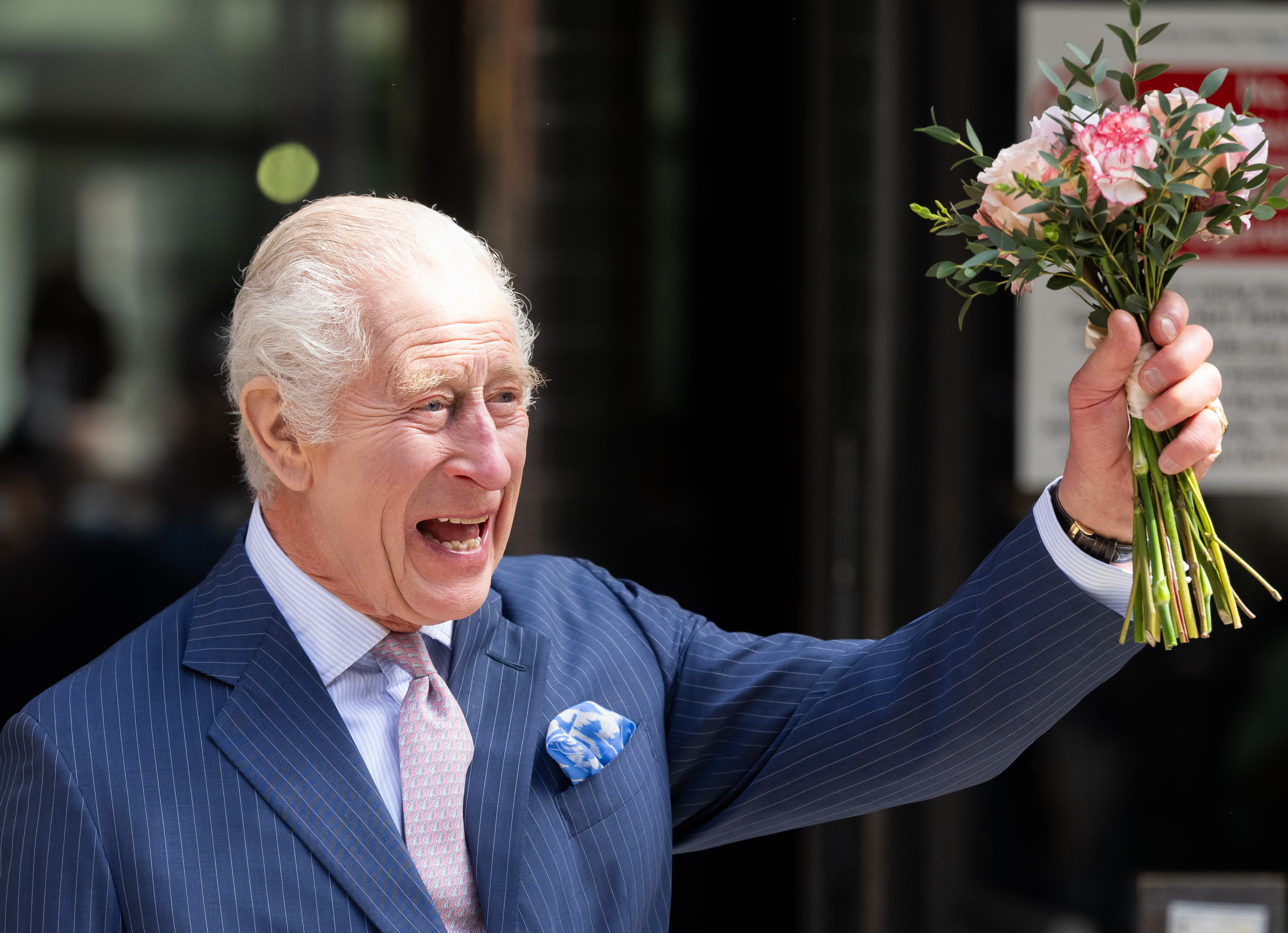 The King was all smiles as he made his return to duties on Tuesday. Photo / Getty Images