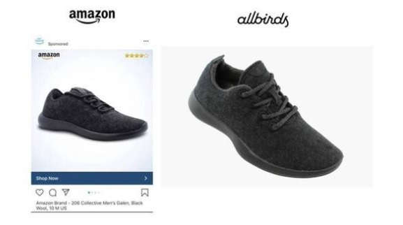 Amazon is facing accusations that it has knocked off Kiwi brand Allbirds. Photo / Twitter
