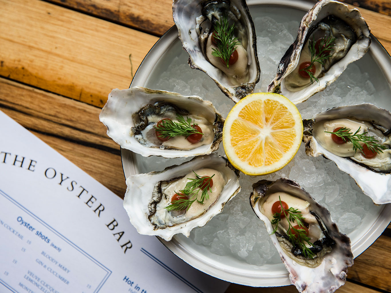 The oysters on the menu at Oyster and Chop. Photo / Guy Coombes