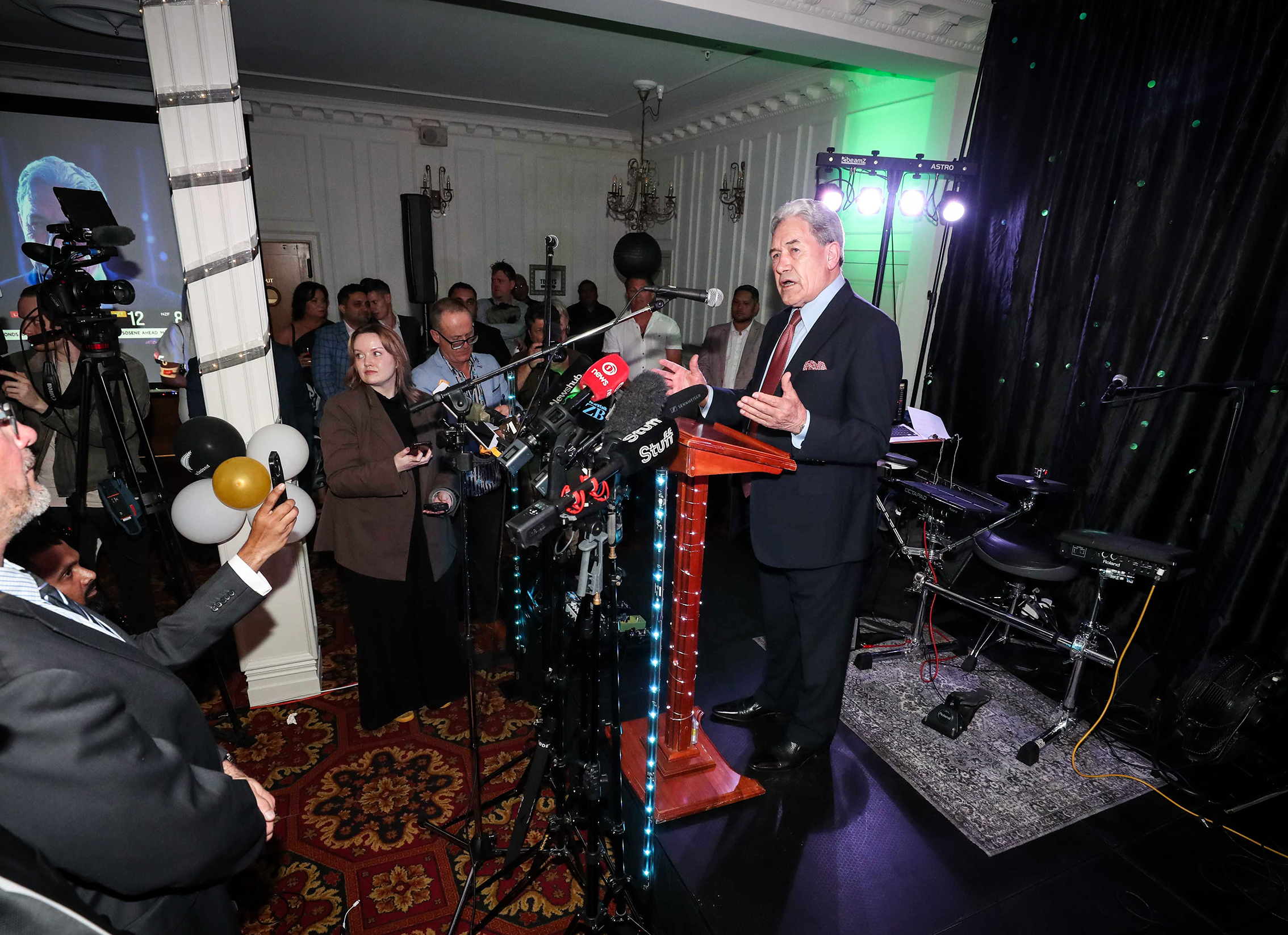 Election 2023 
New Zealand First Duke of Marlborough Hotel in Russell 
Winston Peters
Northern Advocate photograph by Michael Cunningham 14 October 2023 