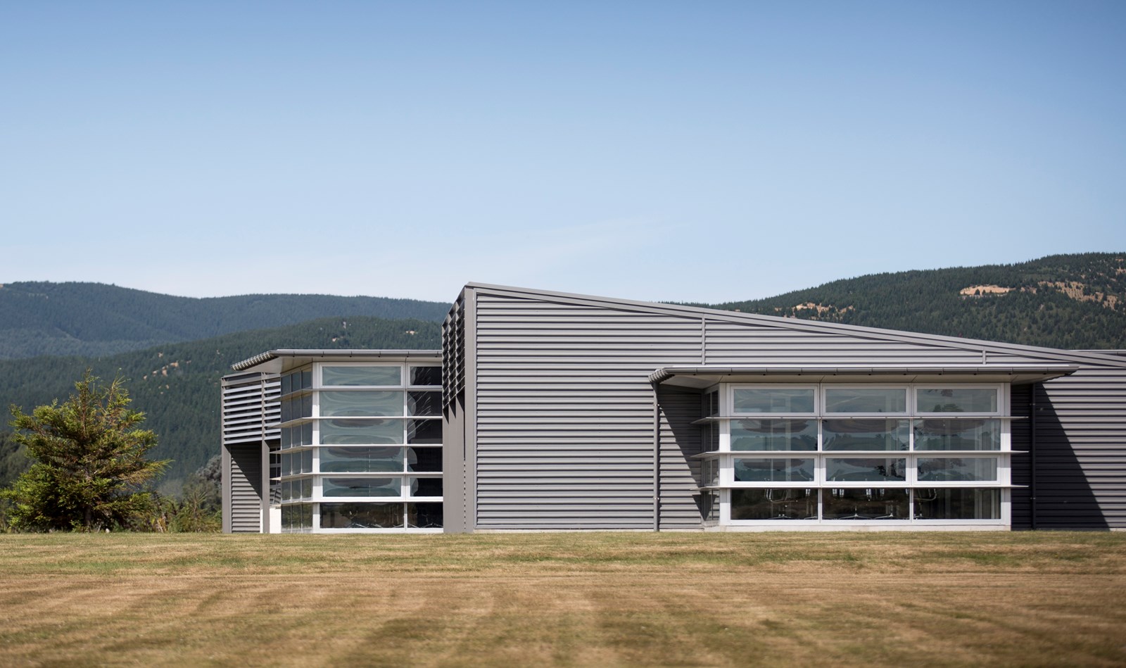 Calder Stewart's national head offices outside Milton, designed by Mason & Wales. Photo / NZ Institute of Architects