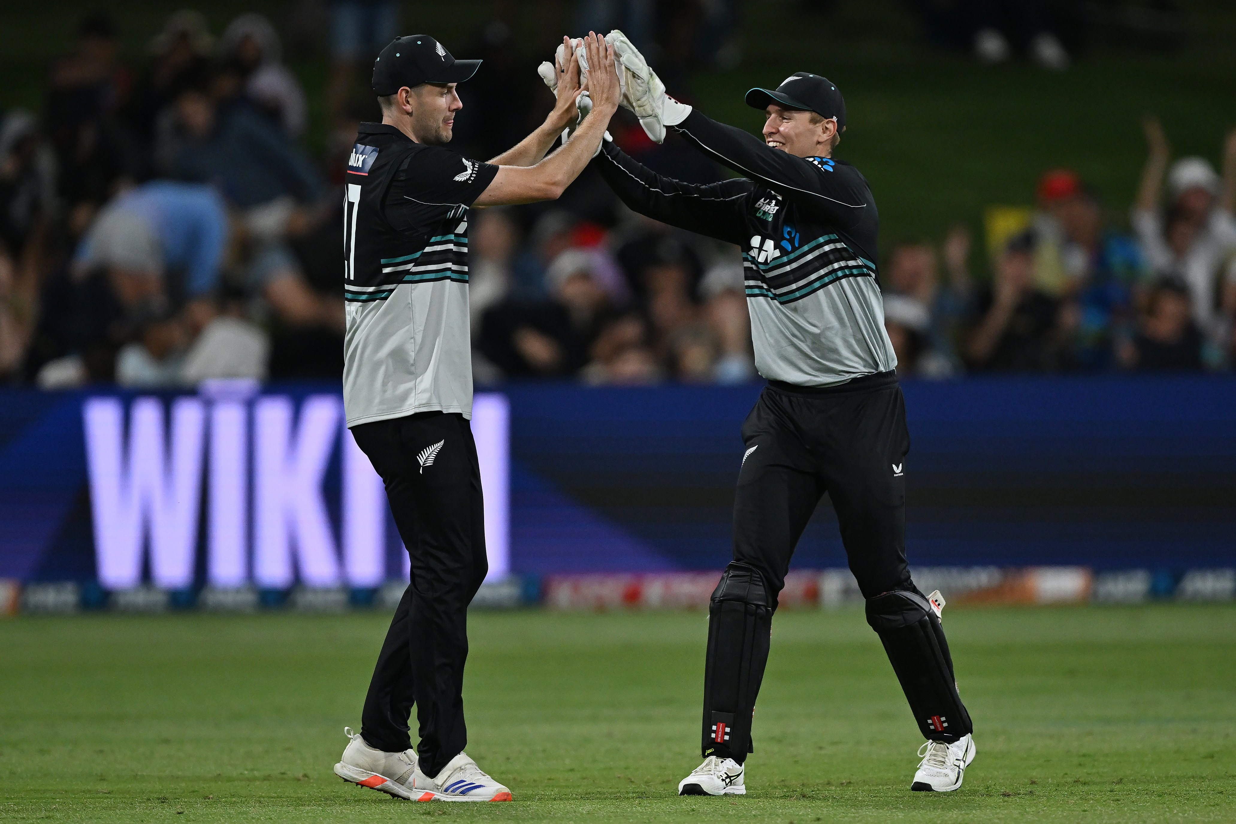 Jacob Duffy and Mitch Hay enjoyed strong performances in the T20 series. Photo / Photosport