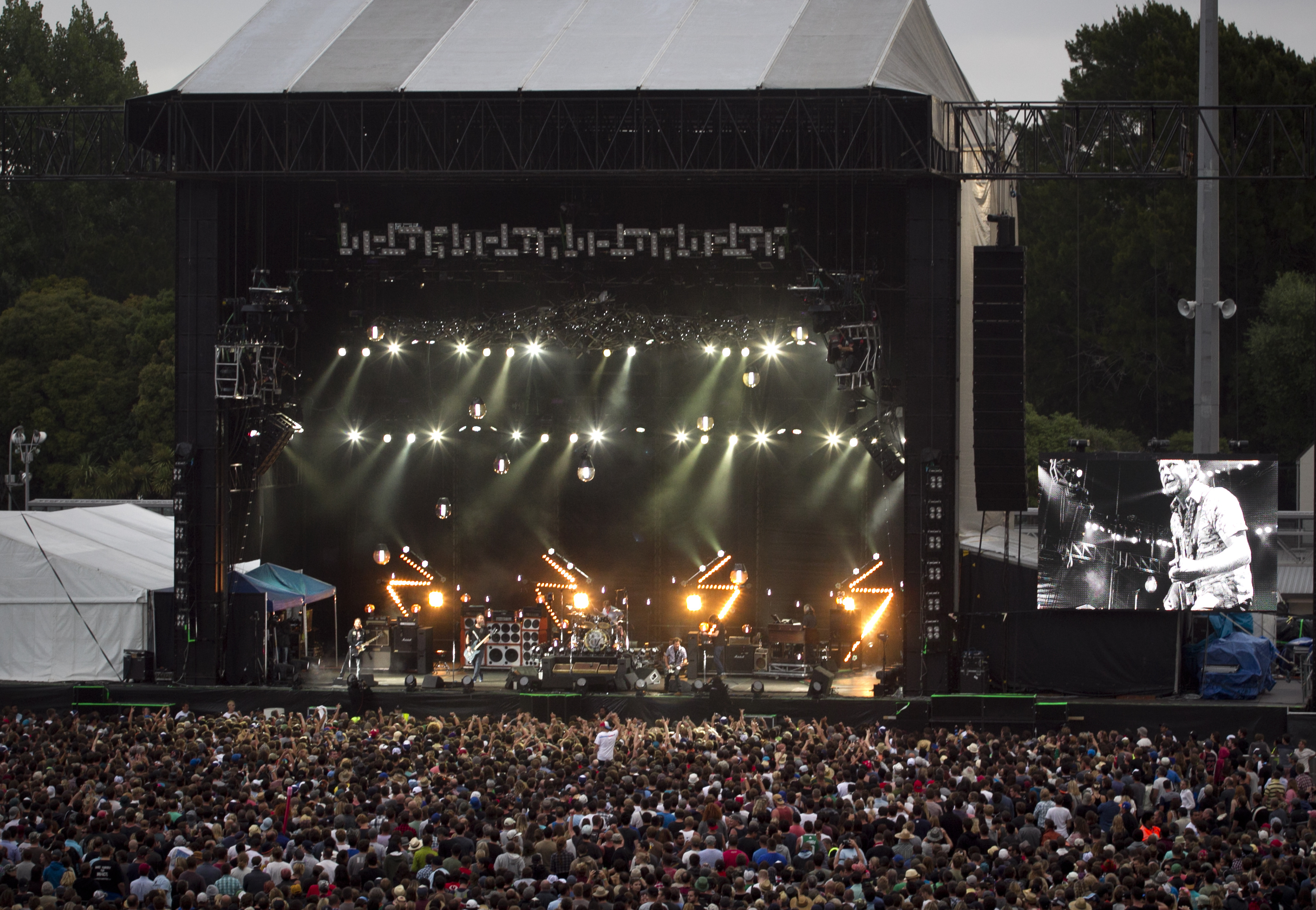 Pearl Jam rock out during the 2014 Big Day Out, the last time New Zealand hosted the once hugely popular day-long music festival. Photo / Natalie Slade