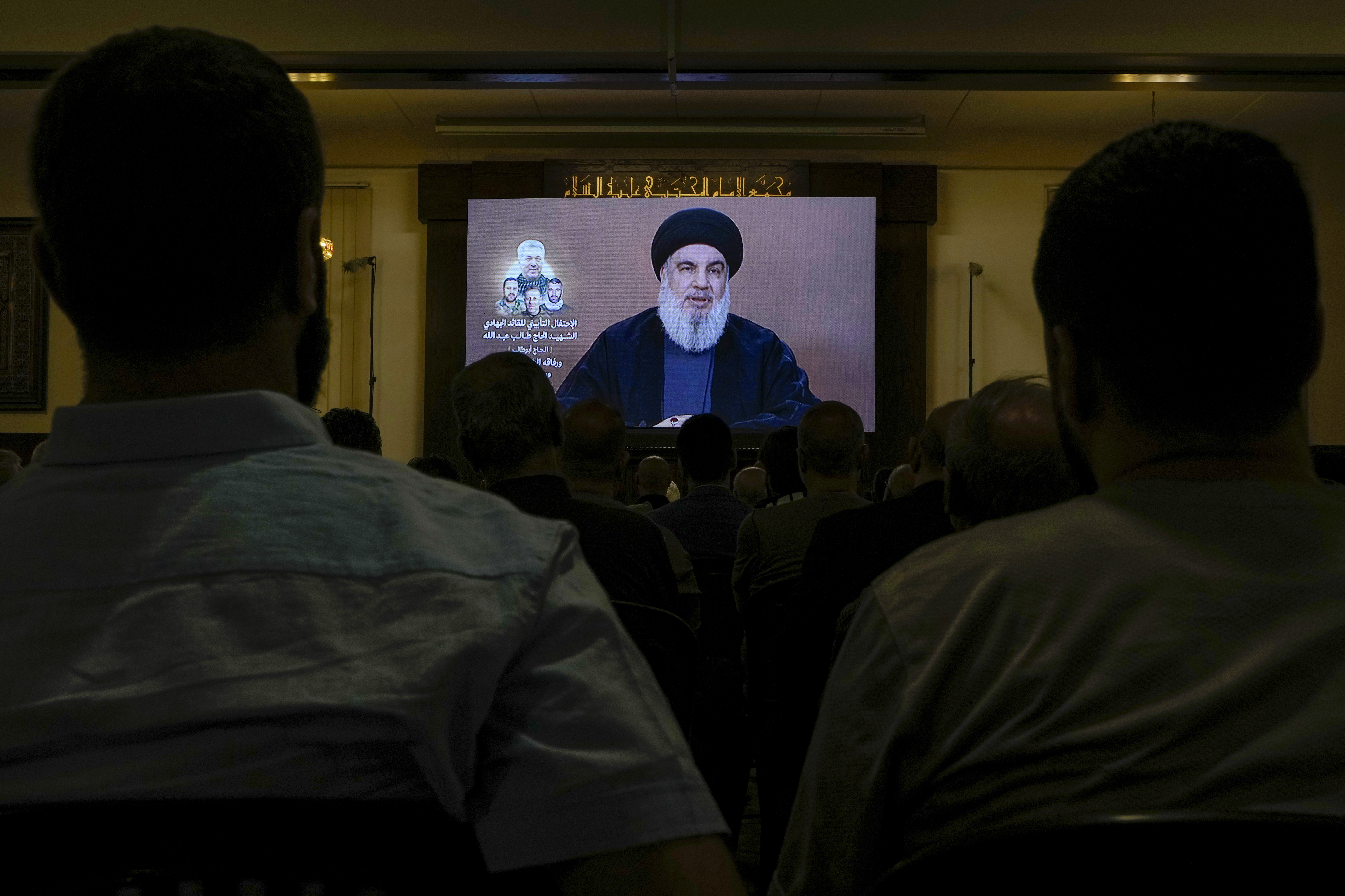 Hassan Nasrallah has lived in hiding for years, fearing Israeli assassination, and delivers his speeches from undisclosed locations. Photo / AP