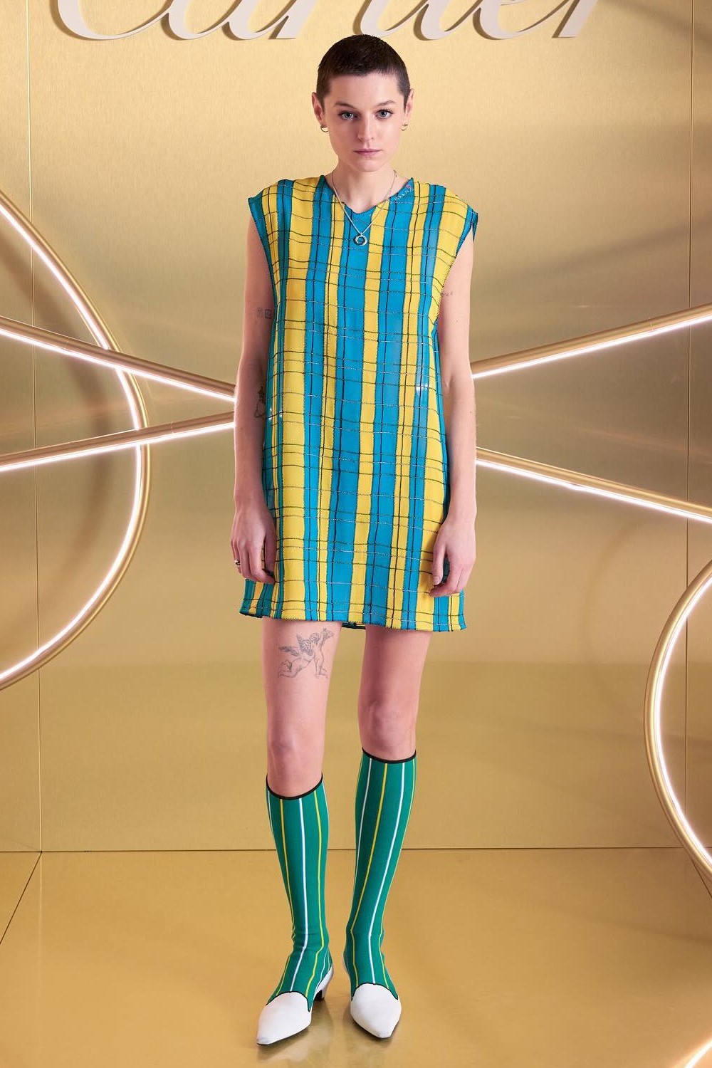 Emma Corrin attends a Cartier event. Photo / @harry_lambert