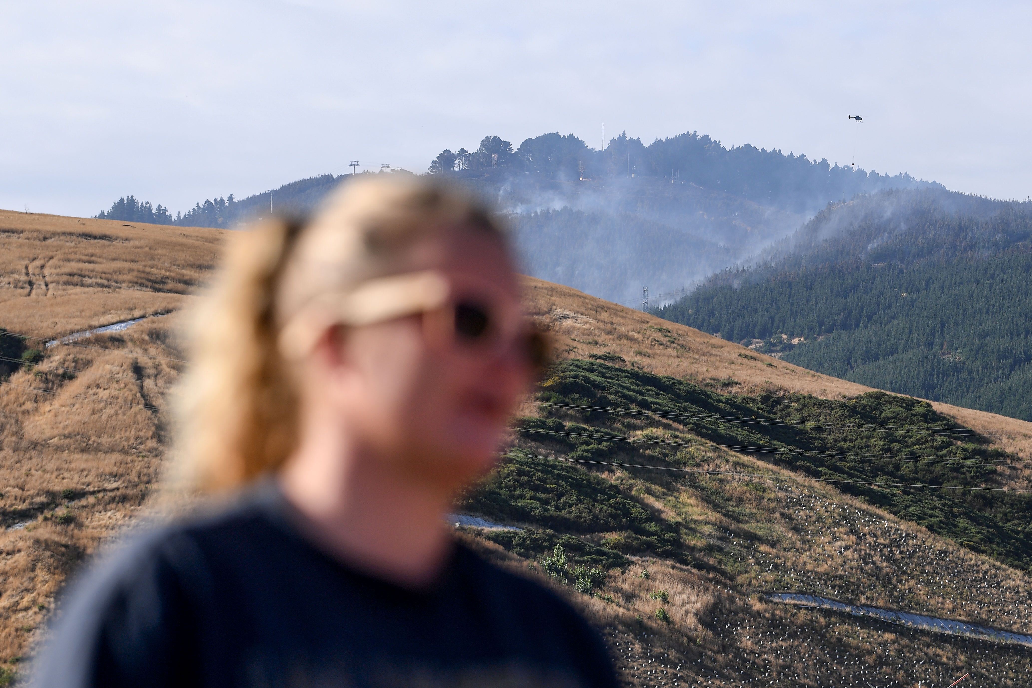 The fire is 70 per cent contained but crews are still working hard to suppress the remaining blaze. Photo / Joe Allison
