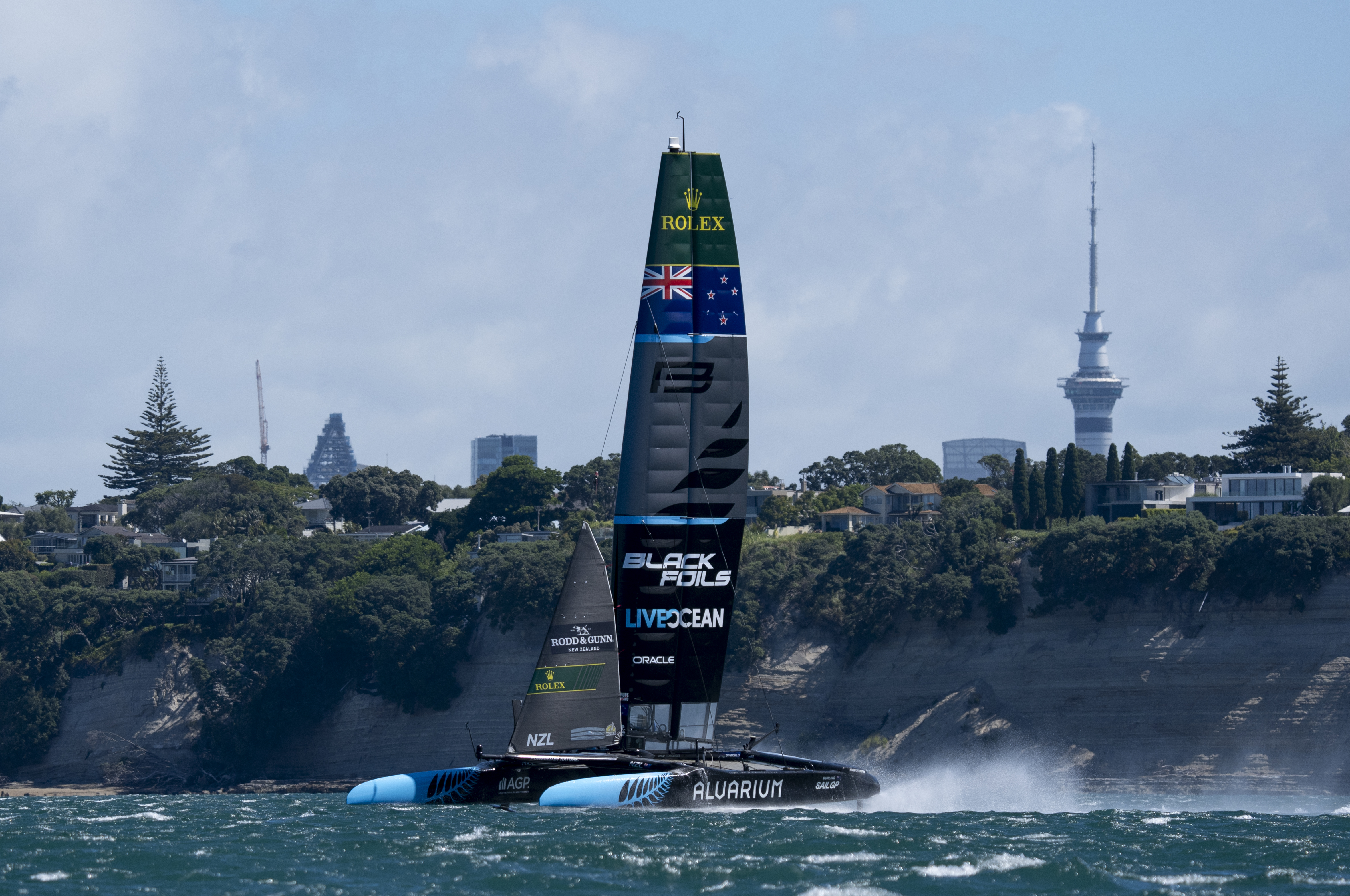 The SailGP event will be sailing in Auckland this weekend without the team from France. Photo / SailGP