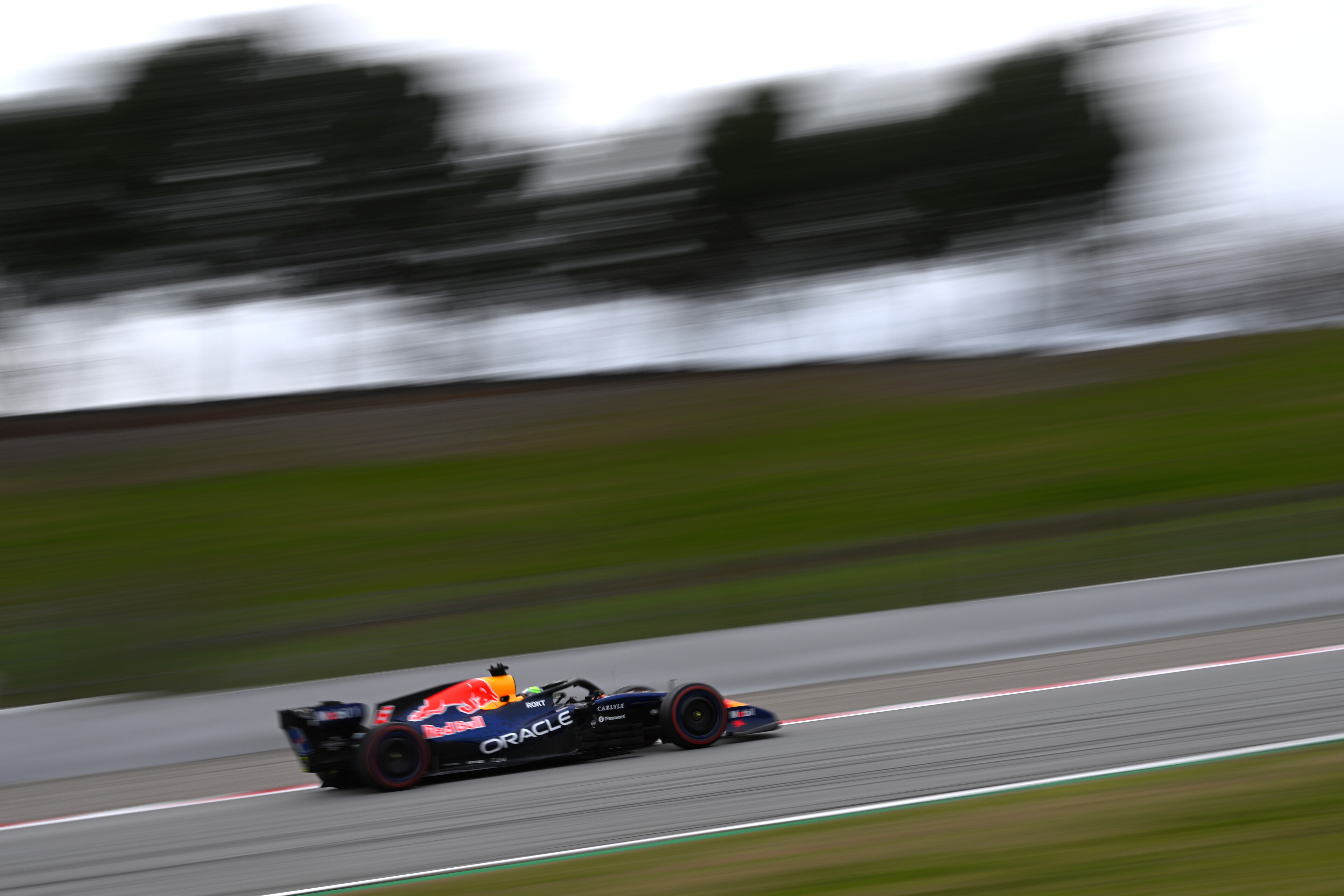 Isack Hadjar driving the Oracle Red Bull Racing RB22 on track during day one of F1 Shakedown at Circuit de Catalunya. Photo / Getty Images