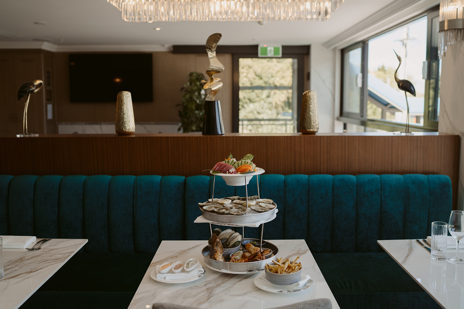 The seafood platter at Oro in The Carlin boutique hotel. Photo / Supplied