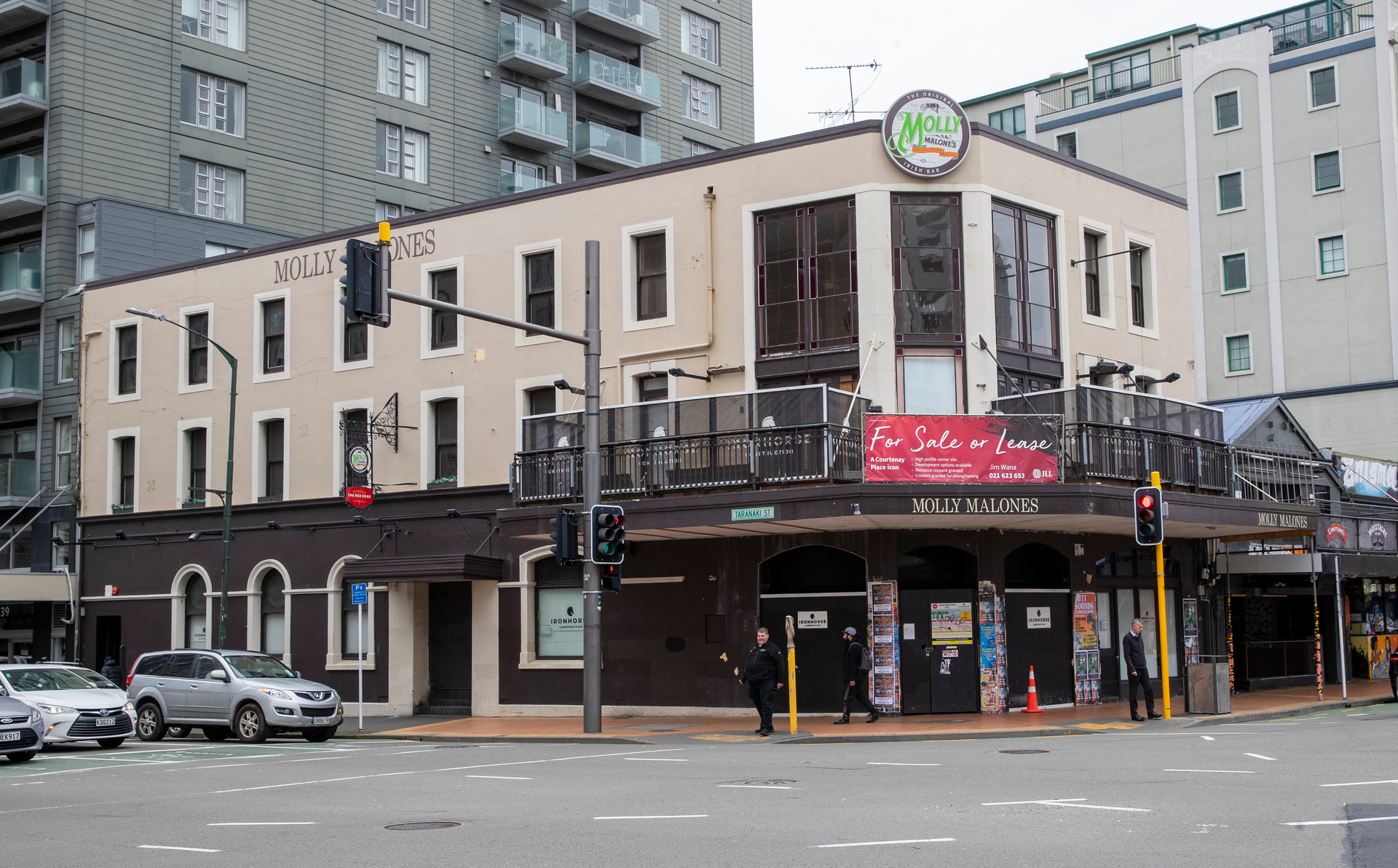 The old Molly Malone's pub is another Courtenay Place eyesore that has sat empty for years. Photo / Mark Mitchell