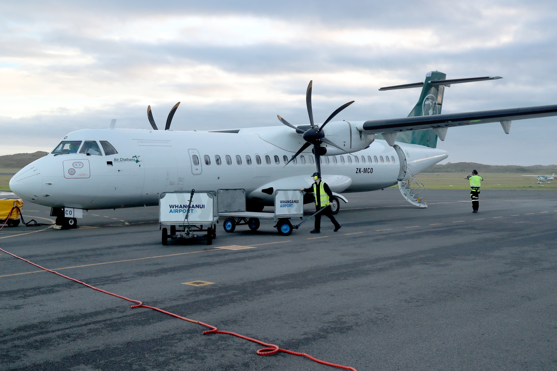 Air Chathams' ATR 72 plane flies from Auckland direct to the Chatham Islands. Photo / Bevan Conley 