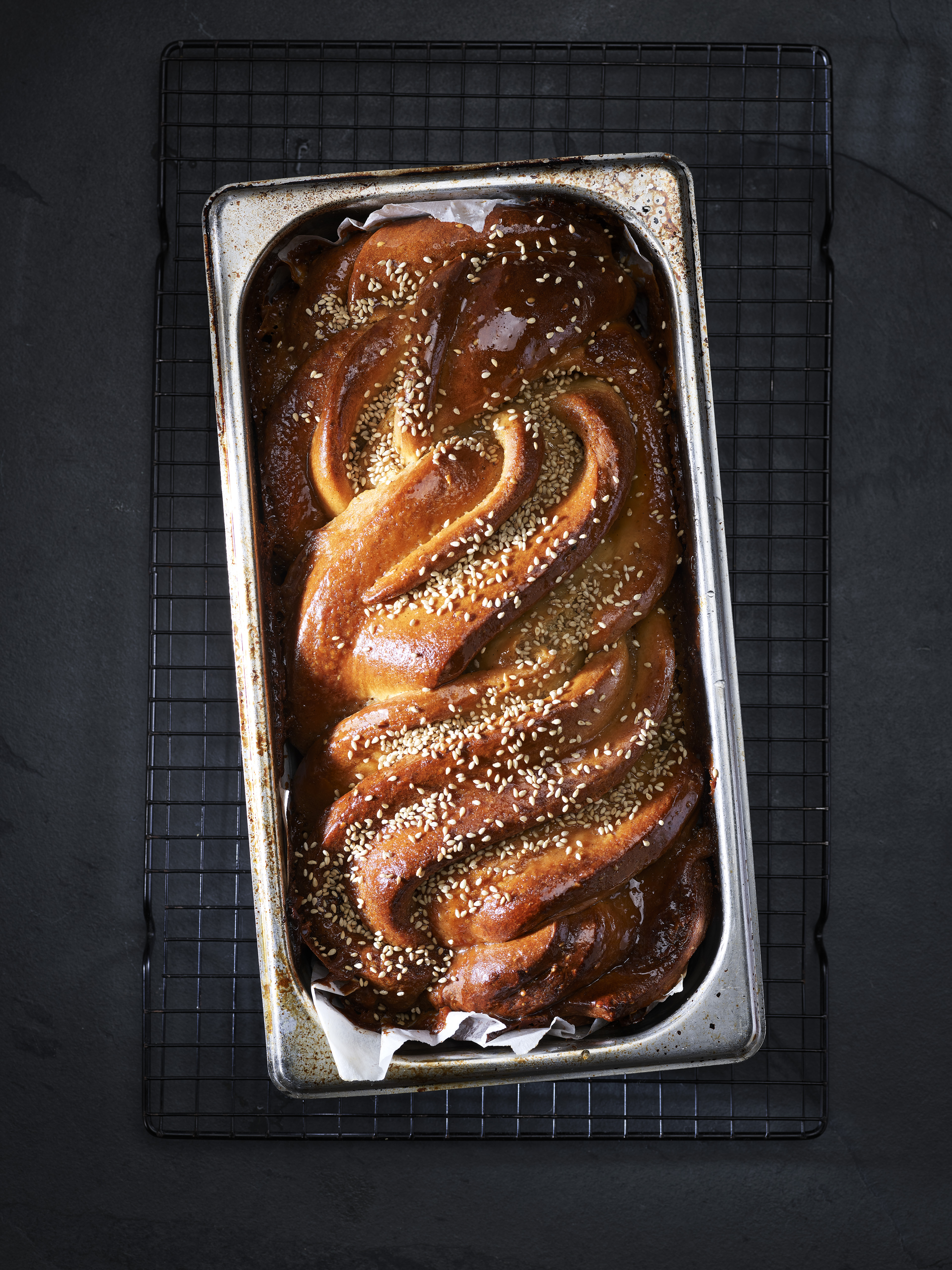 Slice this glossy, honey-sweetened babka into thick slabs. Photo / Melanie Jenkins