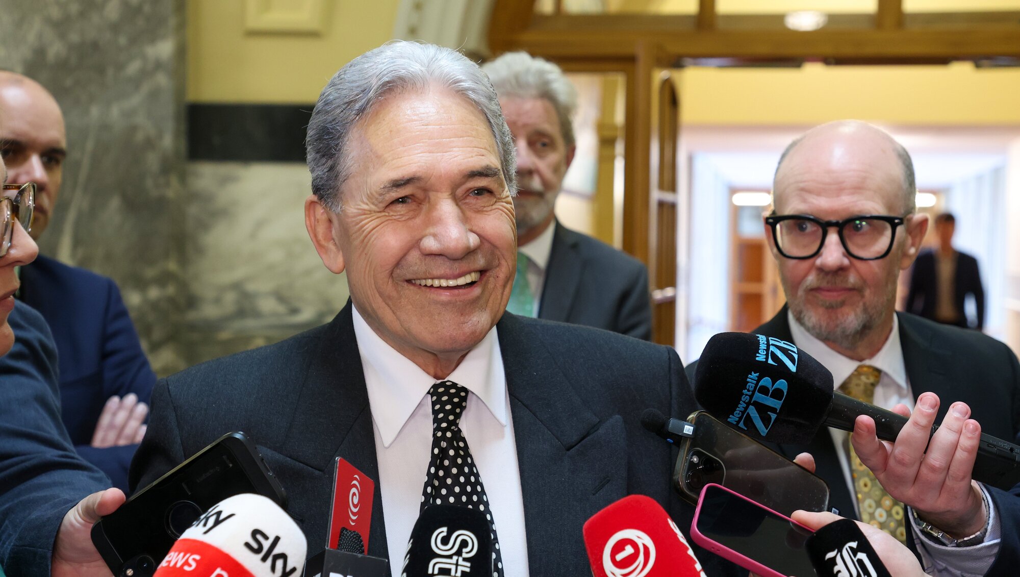 NZ First leader Winston Peters says the fees-free university scheme is going to be reshaped and repurposed in this year's Budget. Photo / Mark Mitchell 