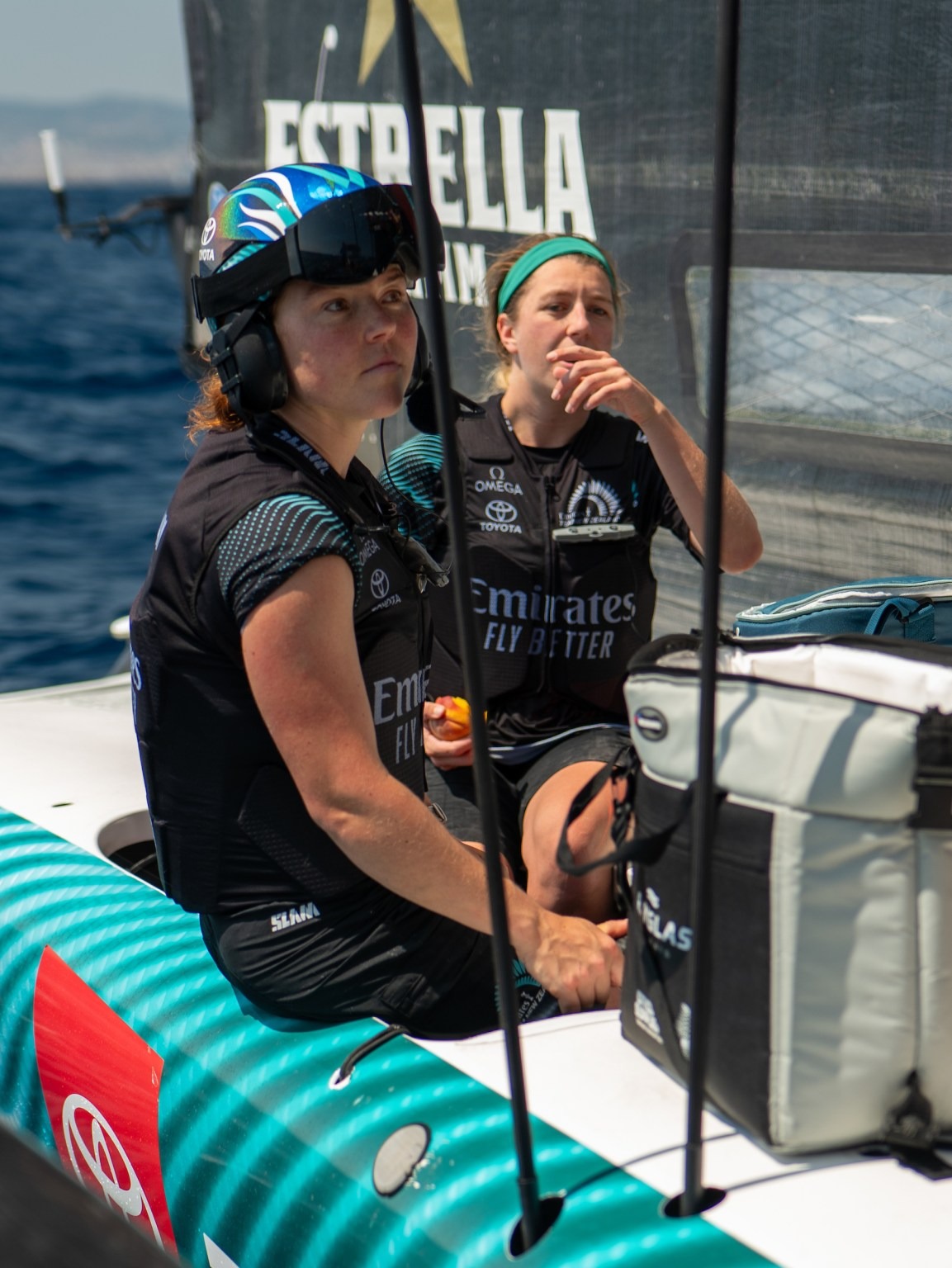 Liv Mackay (left) and Gemma Jones have formed a strong sailing partnership in Barcelona. Photo / ETNZ