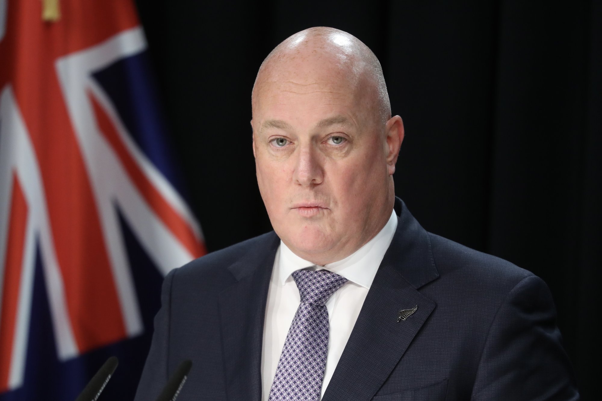 Prime Minister Christopher Luxon attends the post-Cabinet press conference at the Beehive at Parliament in Wellington. Photo / Mark Mitchell
