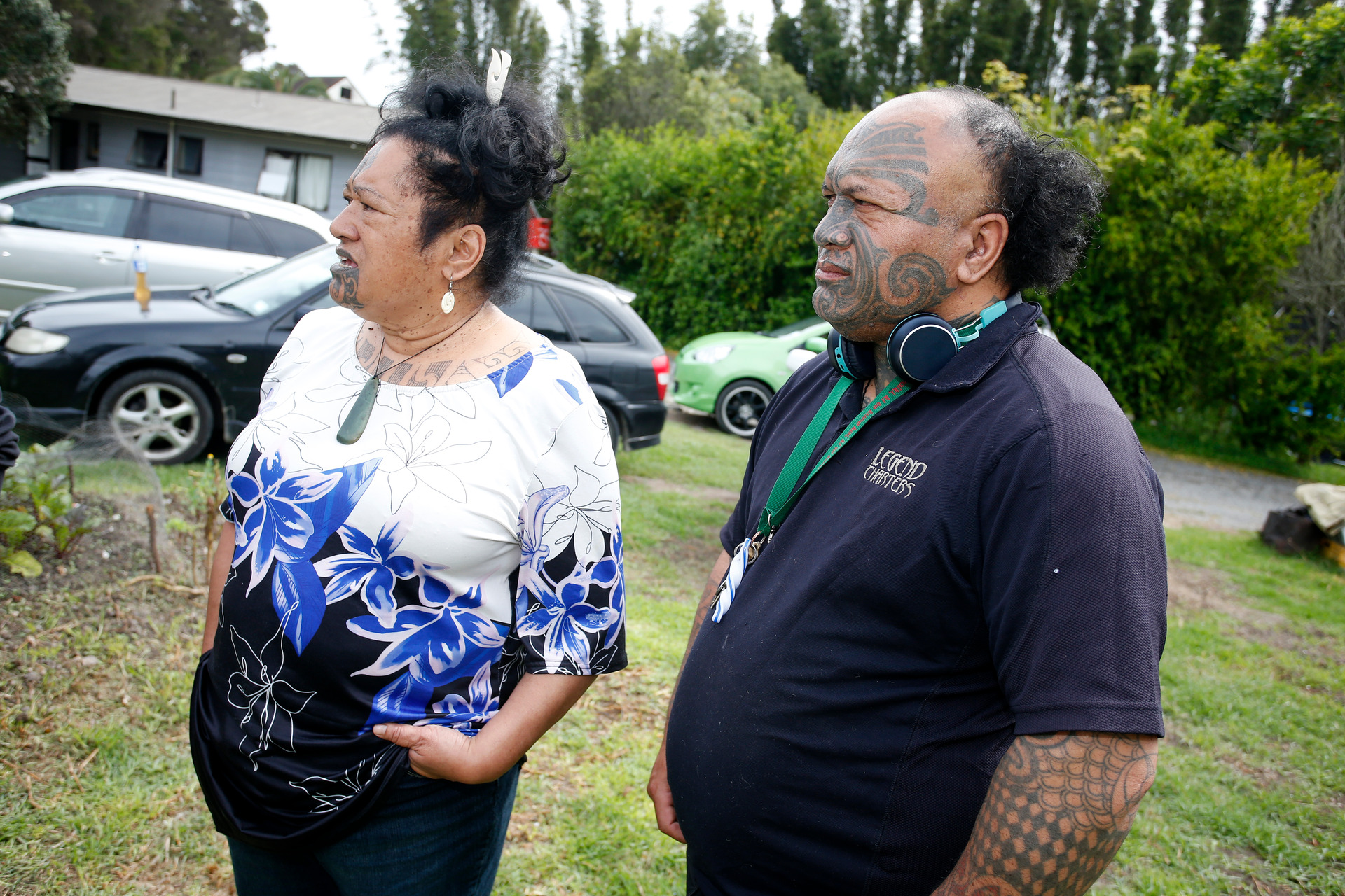 Waitangi couple Tui Taurua and Haami Peihopa are thrilled Eric Monk has returned to the whenua. Photo / Michael Cunningham 