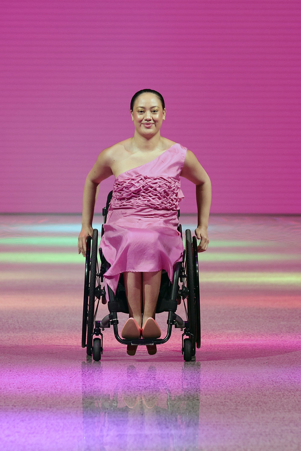 Chelsea Pita at the Resene show during New Zealand Fashion Week. Photo / Getty Images