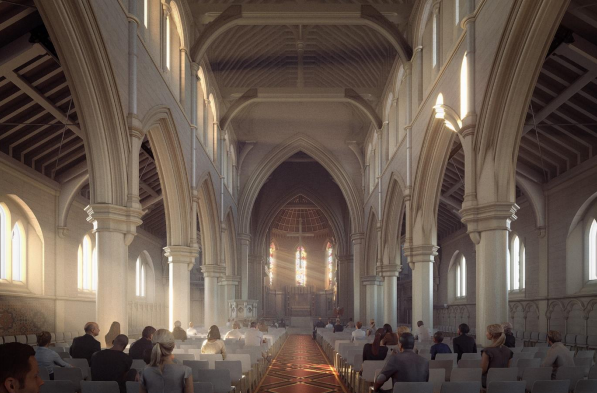 One of the concept designs for the reinstated Christchurch Cathedral. Photo / Supplied
