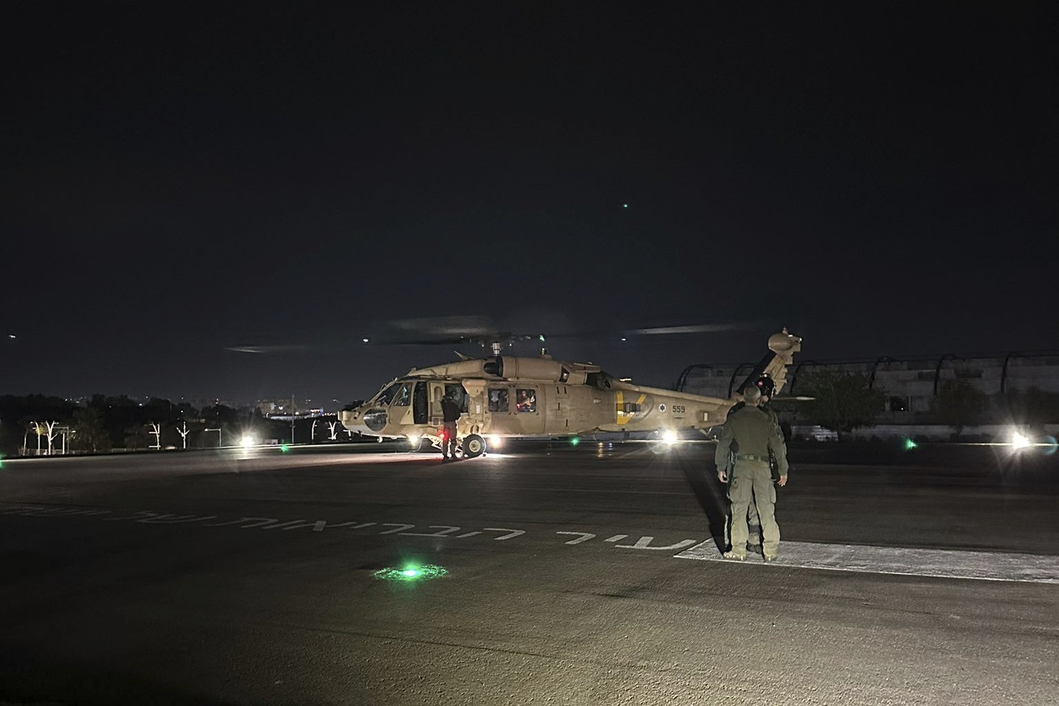 Israeli military said the two men were rescued in the southern Gaza town of Rafah and were in good condition at an Israeli hospital. Photo / Israel Defence Forces via AP