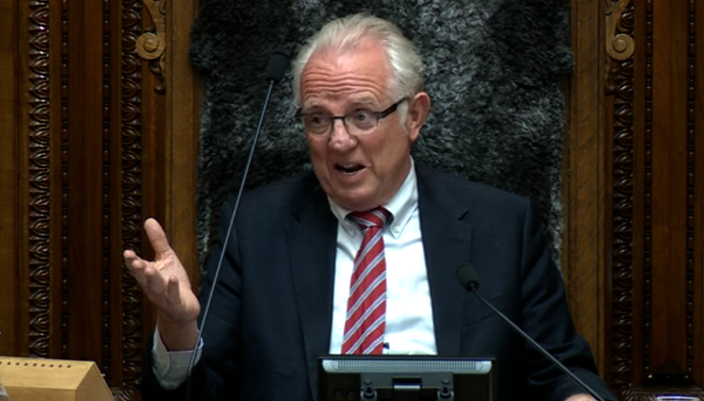 Assistant Speaker Greg O'Connor in the Speaker's chair during a debate. Photo / Parliament TV