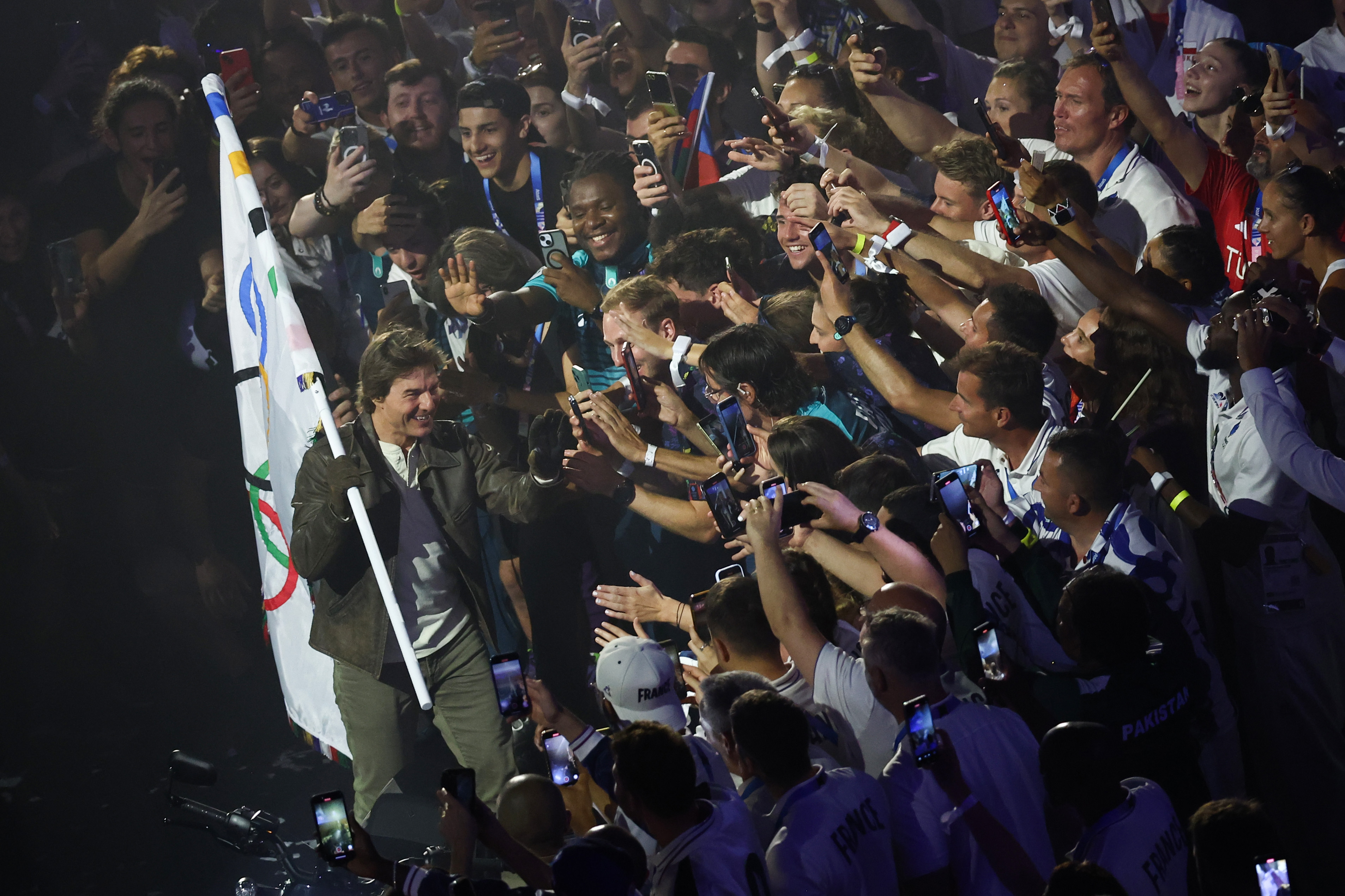 Athletes appeared starstruck by the Hollywood superstar. Photo / Getty Images