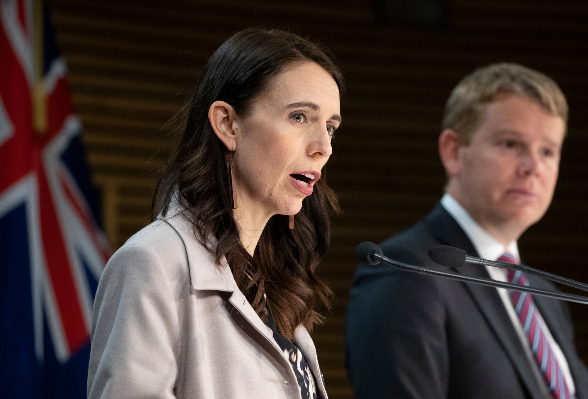 Prime Minister Jacinda Ardern and Covid-19 Response Minister Chris Hipkins announced a widening of the border worker vaccination order last month. Photo / Mark Mitchell