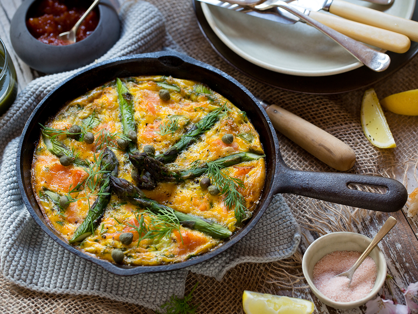 Asparagus and salmon bake. Picture / Babiche Martens