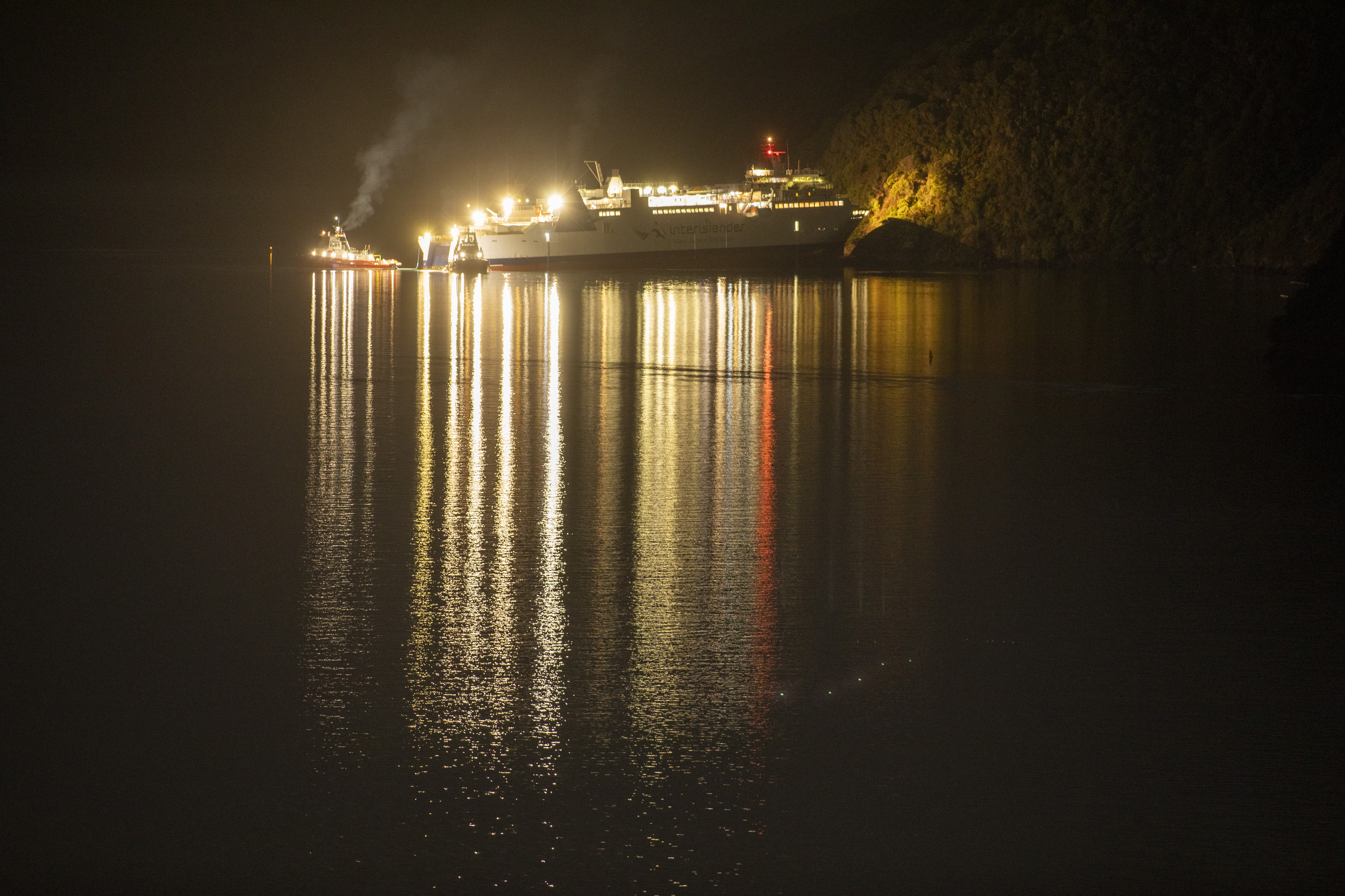 The Interislander ferry Aratere was successfully refloated. Photo / Tim Cuff