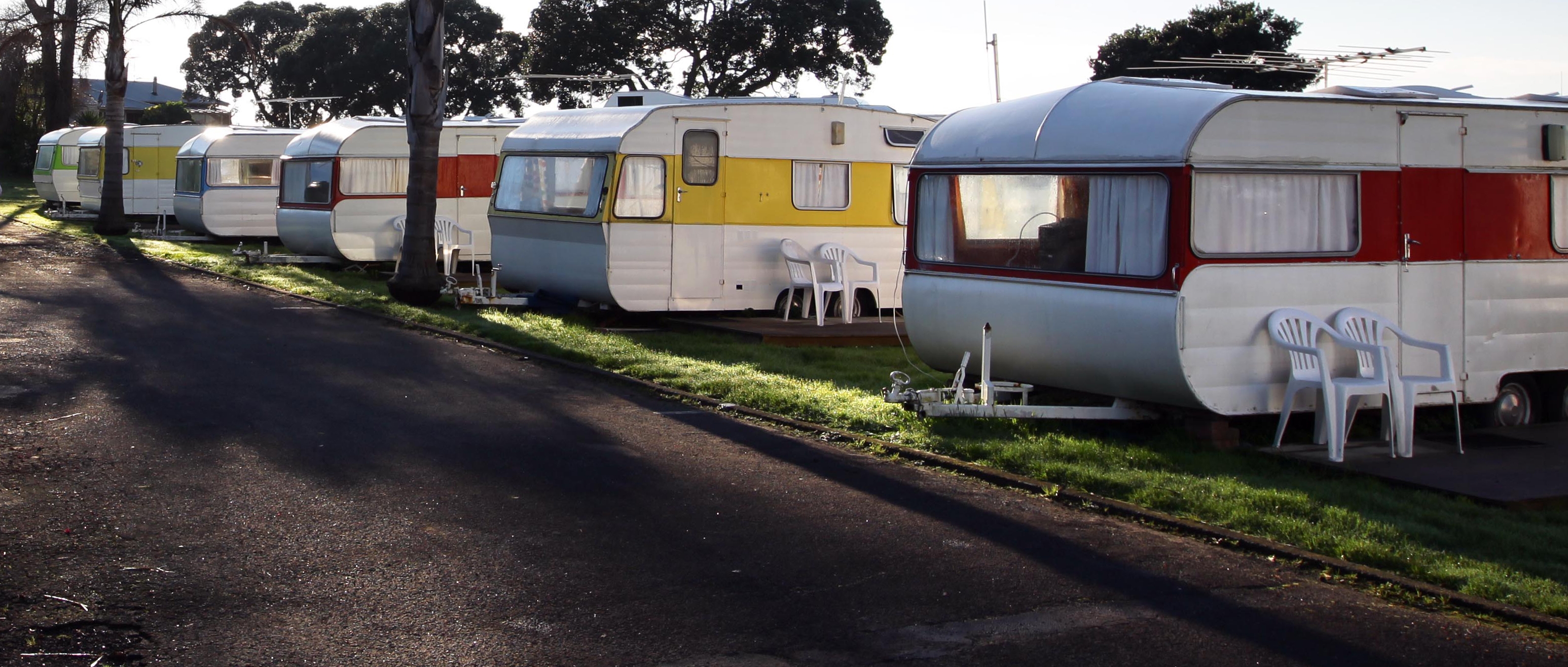 General views of Takapuna Beach Holiday Park, which is adjacent to the beach and overlooks Rangitoto. Photo / Janna Dixon