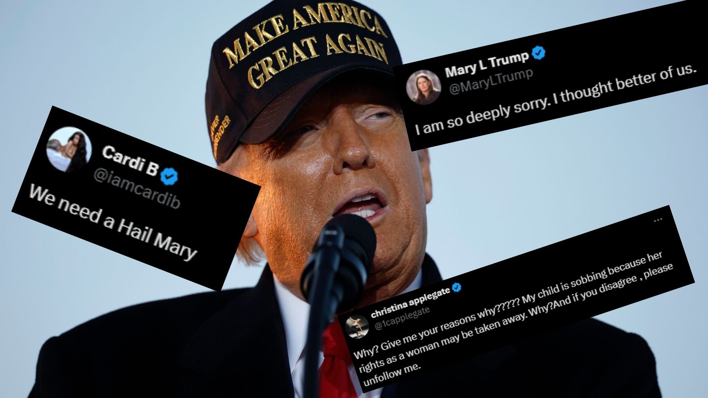Celebrities have taken to social media to share their reactions to Trump's victory. Photo / Getty Images / X / Composite